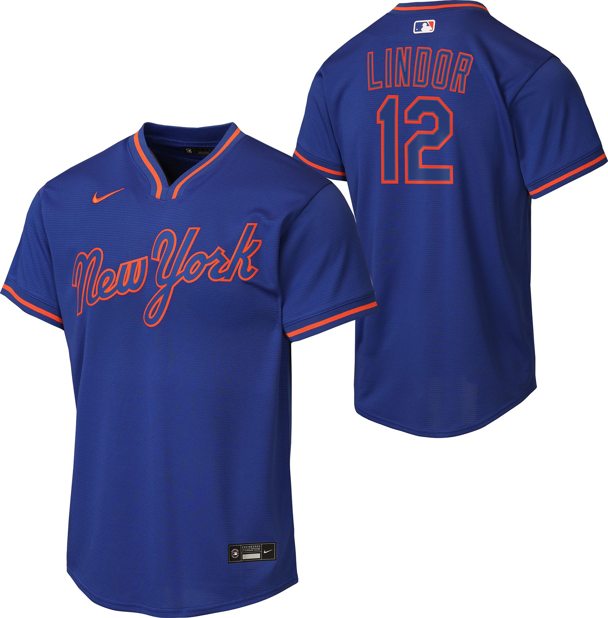 Nike Youth New York Mets Blue Francisco Lindor #12 Alternate Baseline Jersey