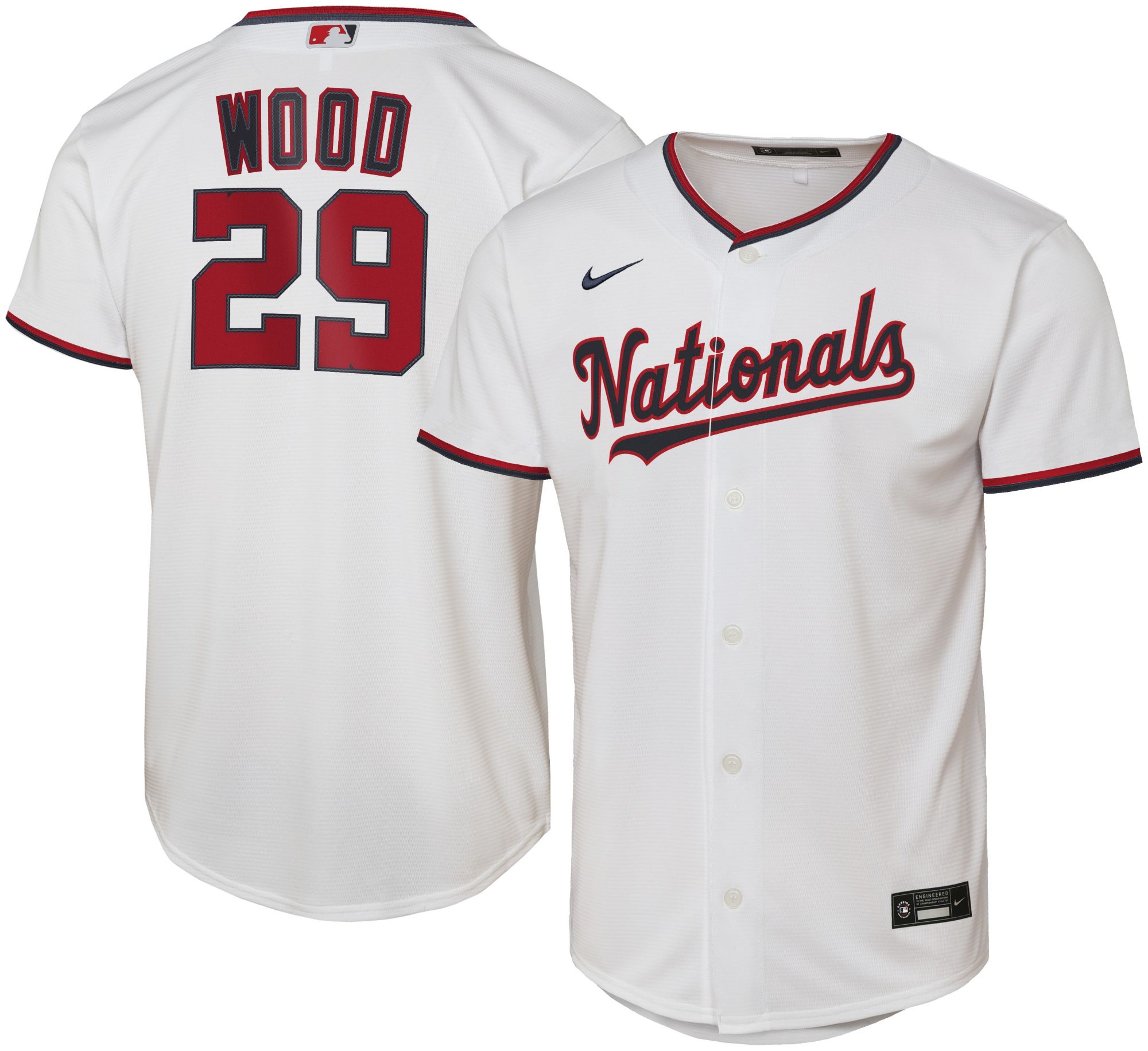 Nike Youth Washington Nationals James Wood #29 Home Jersey