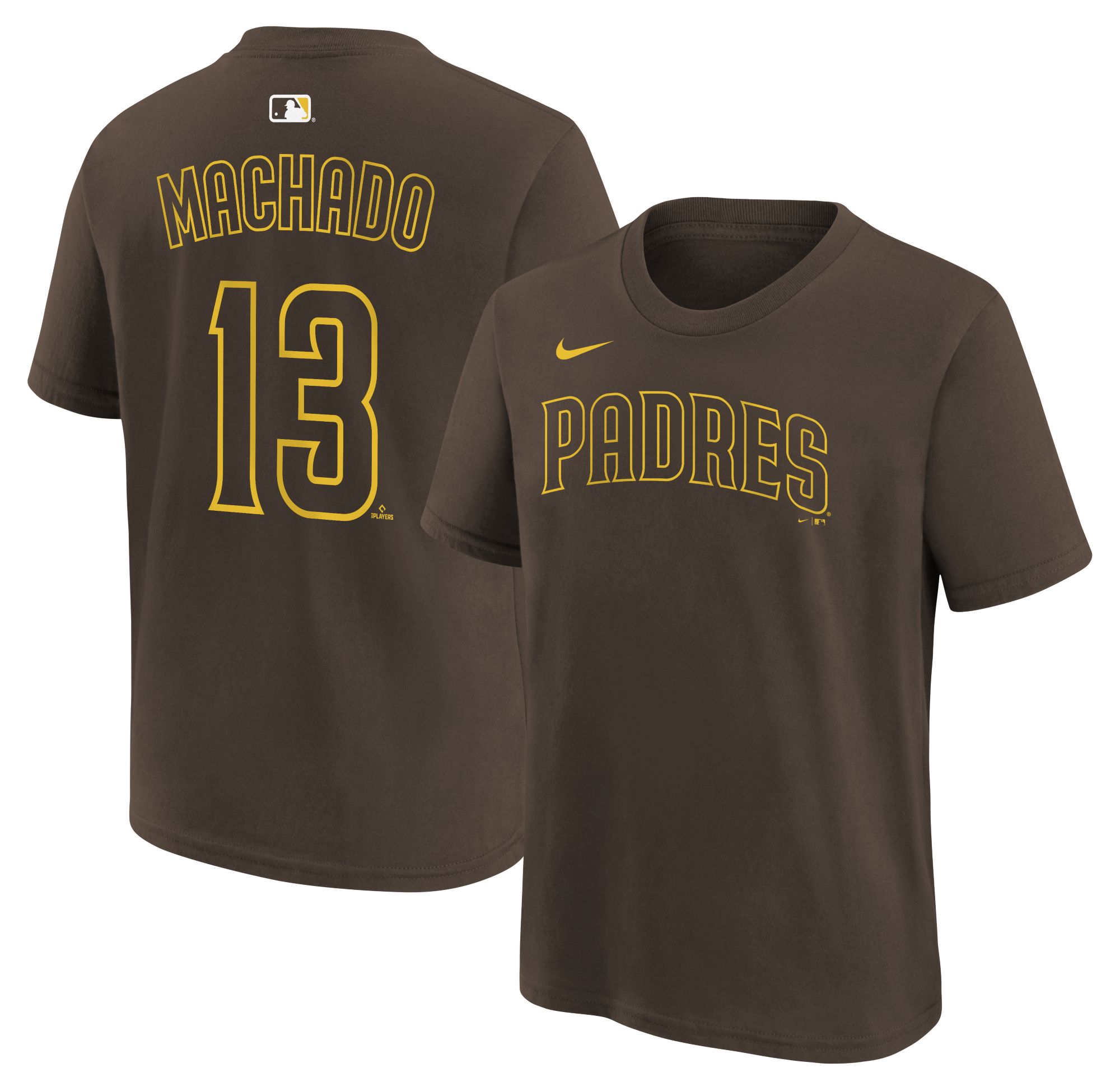 Nike Youth San Diego Padres Manny Machado #13 Brown Home T-Shirt