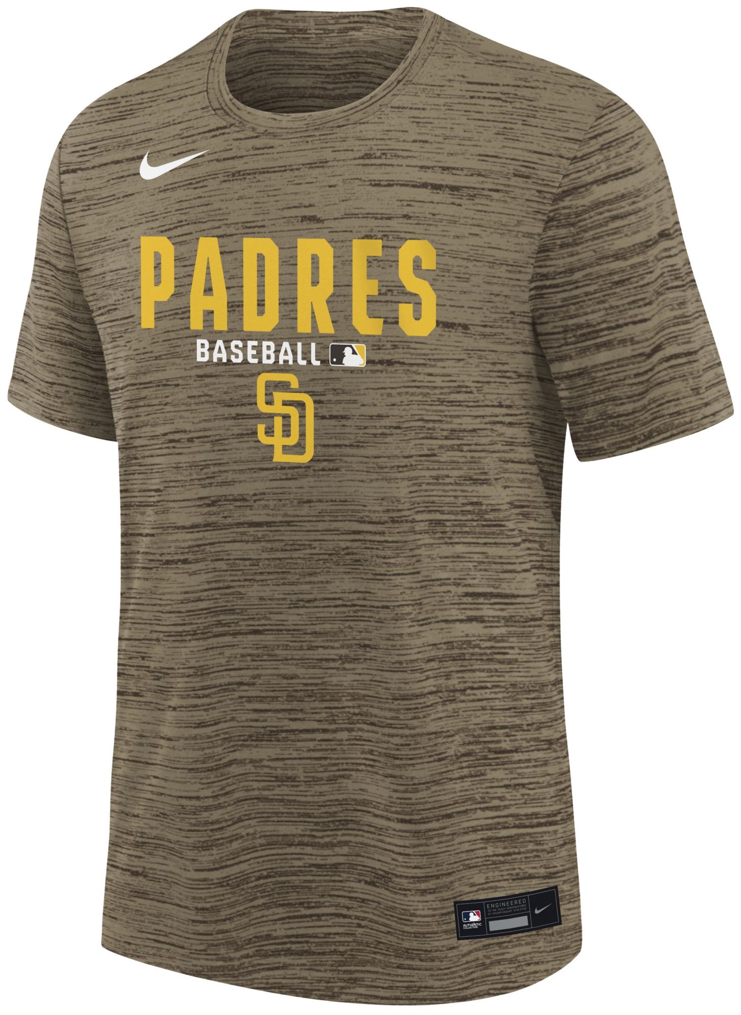 Nike Youth San Diego Padres Brown Authentic Collection Velocity T-Shirt