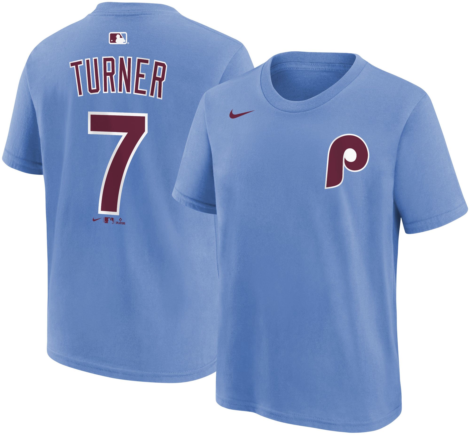 Nike Youth Philadelphia Phillies Trea Turner #7 Blue Alternate T-Shirt