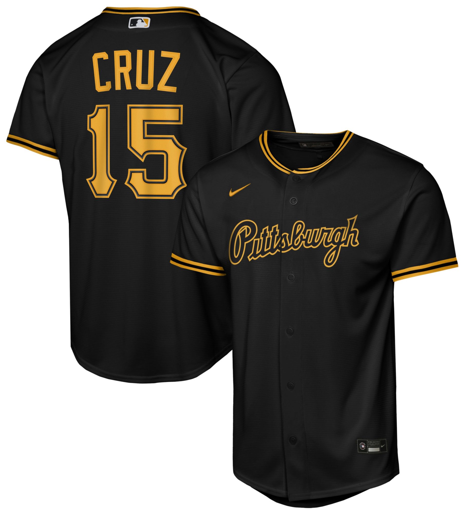Nike Youth Pittsburgh Pirates Oneil Cruz #15 Alternate 2 Jersey