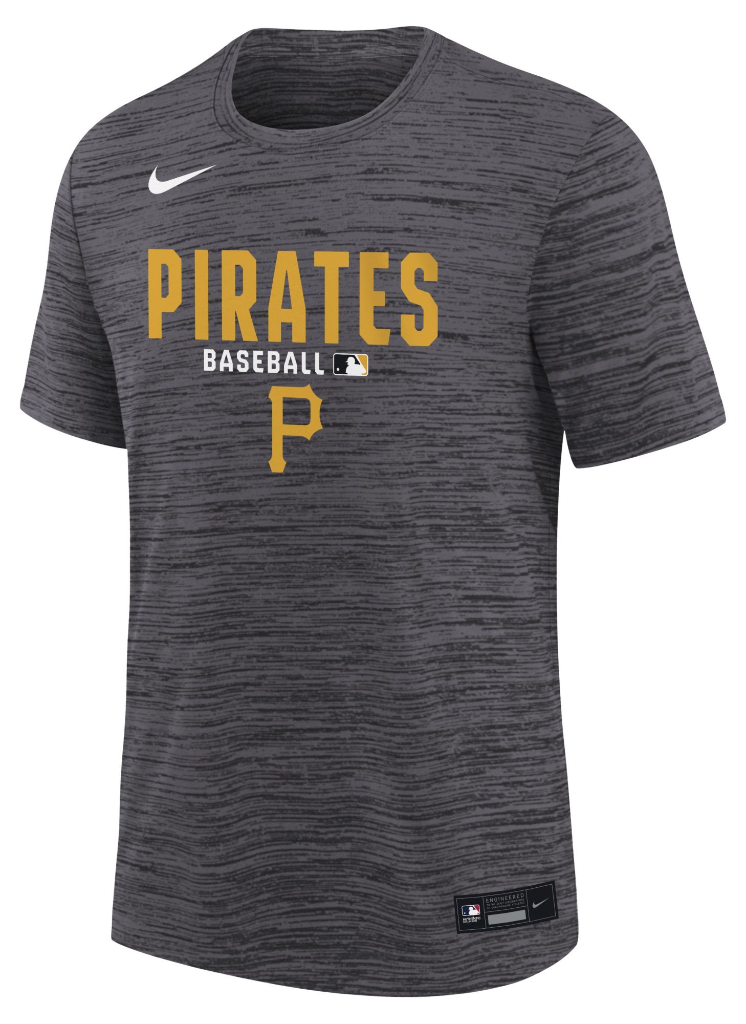 Nike Youth Pittsburgh Pirates Black Authentic Collection Velocity T-Shirt