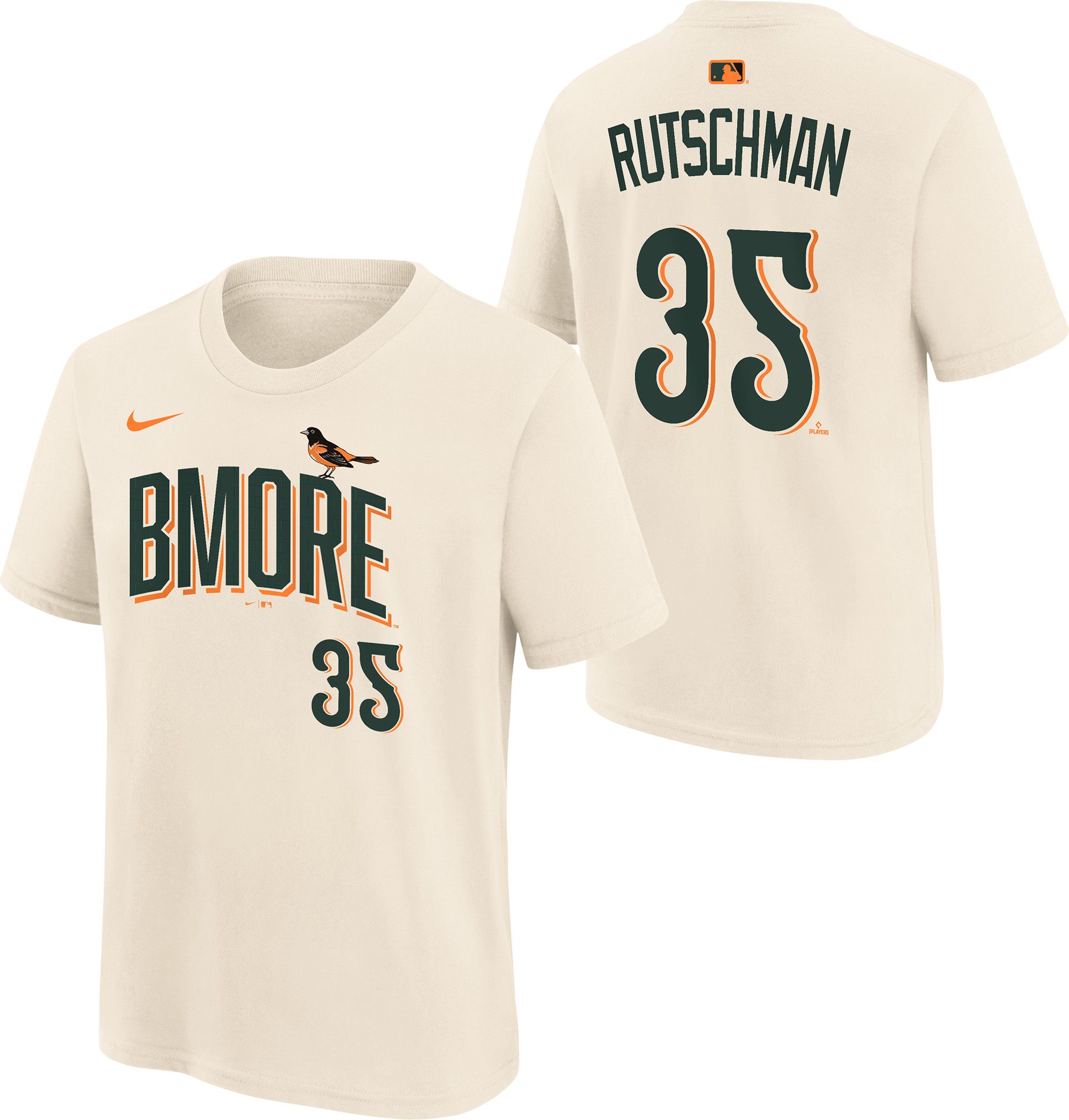 Nike Youth Baltimore Orioles Green Adley Rutschman #35 Home T-Shirt