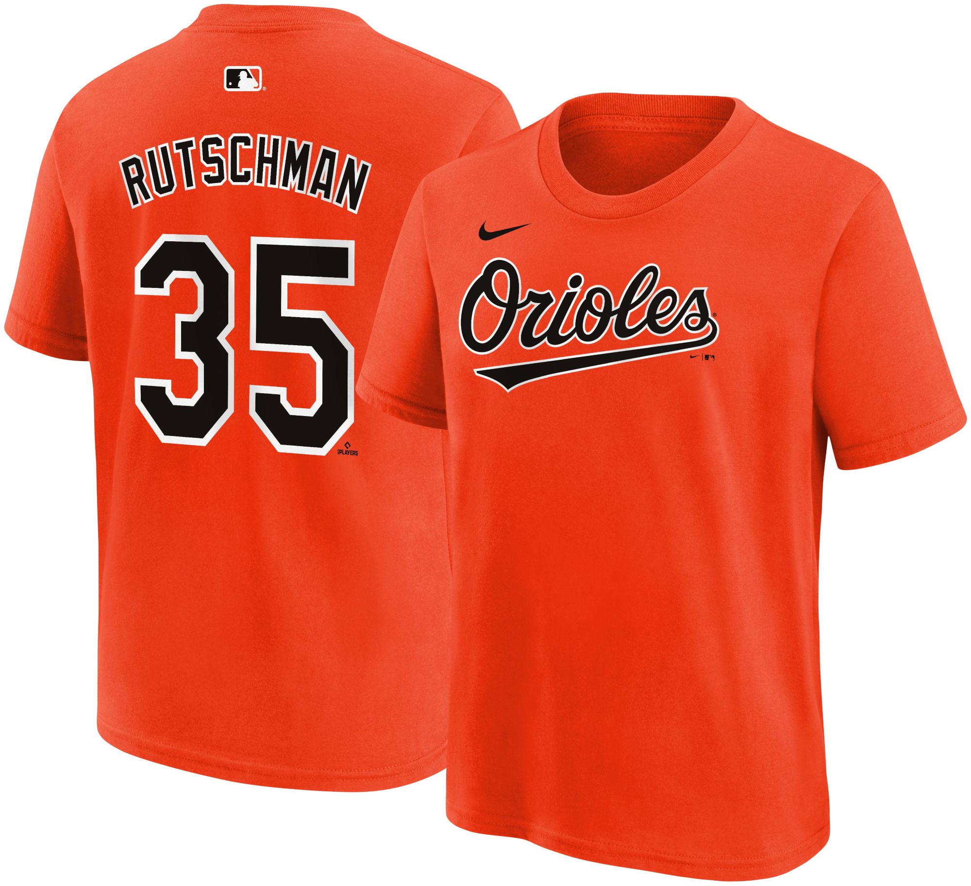 Nike Youth Baltimore Orioles Adley Rutschman #35 Orange Home T-Shirt