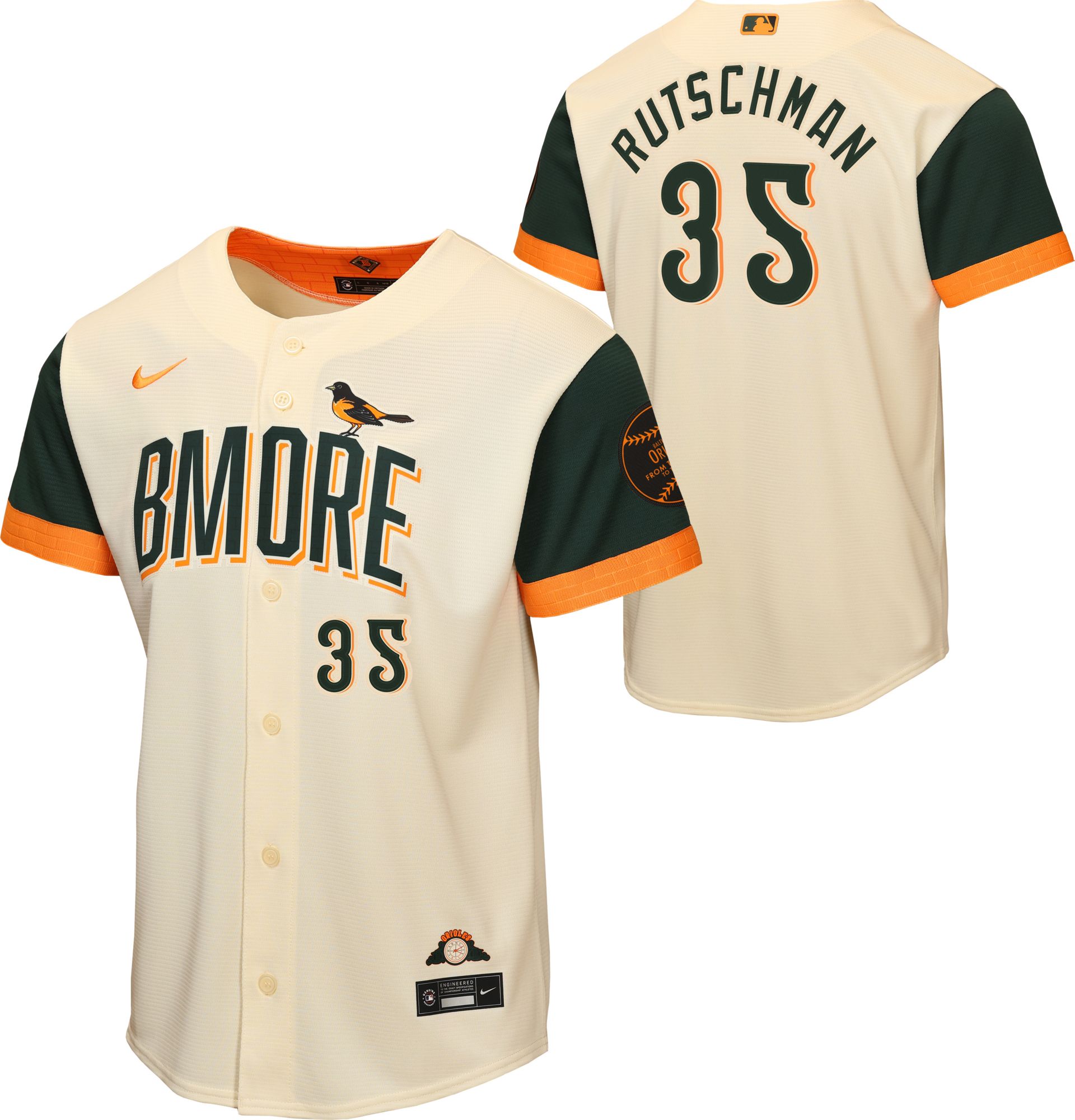 Nike Youth Baltimore Orioles Adley Rutschman #35 2026 City Connect Homerun Jersey