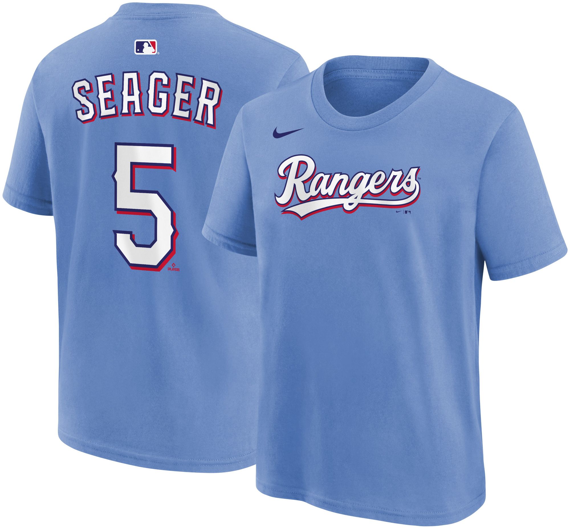 Nike Youth Texas Rangers Corey Seager #5 Blue Alternate T-Shirt