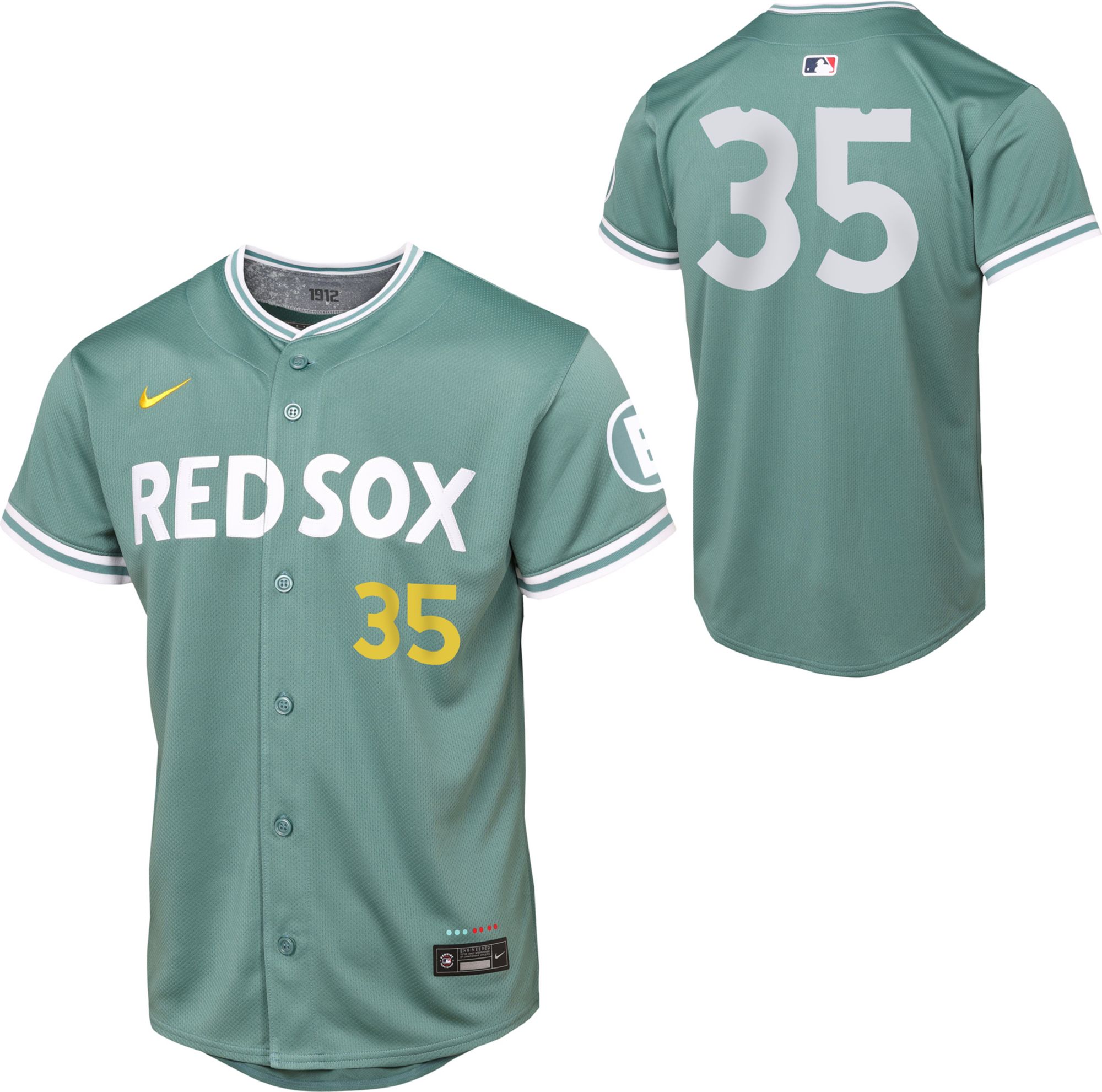 Nike Youth Boston Red Sox City Connect Garrett Crochet #35 Alternate Baseline Jersey