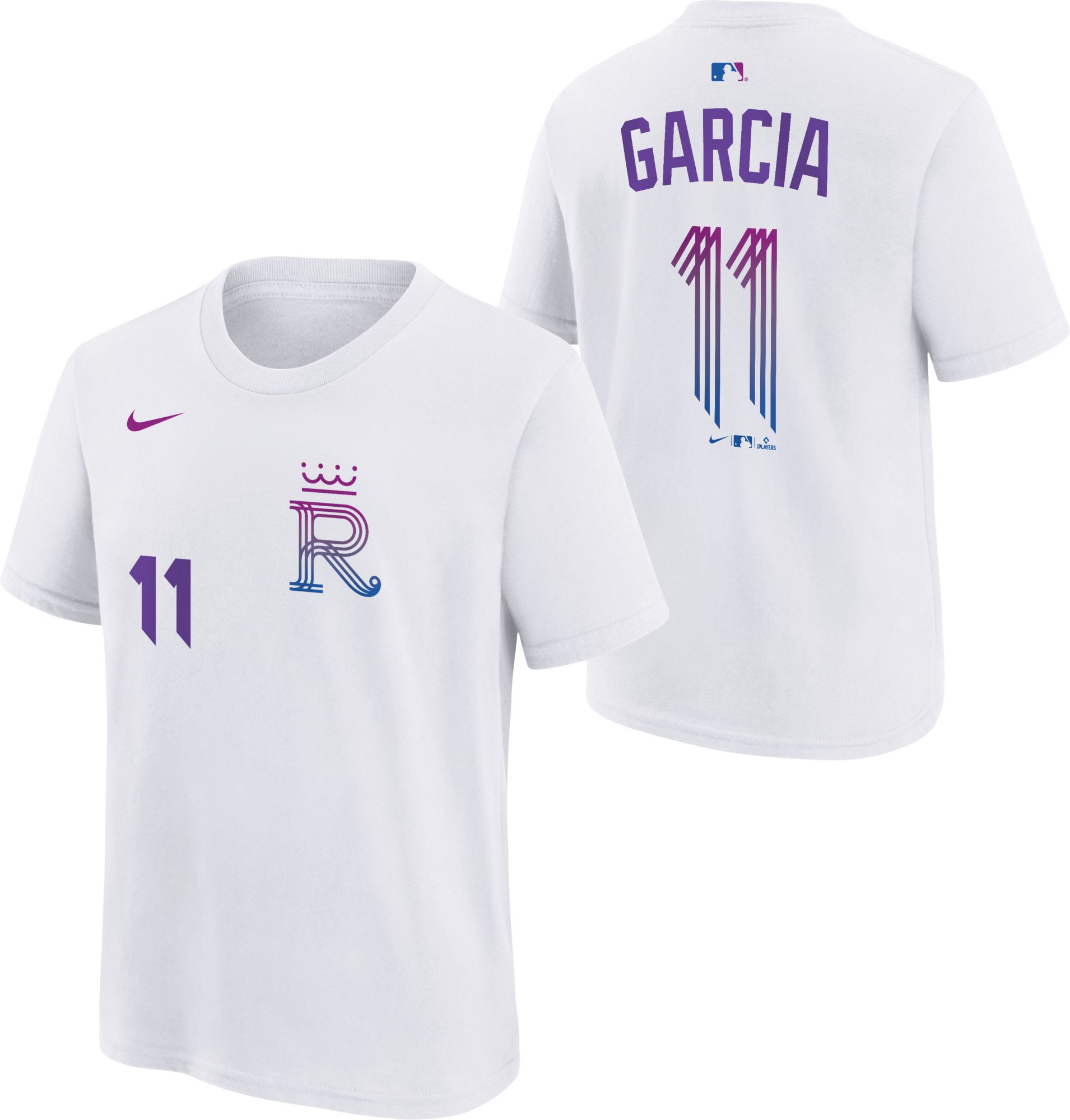 Nike Youth Kansas City Royals White Adolis Garcia #53 Home T-Shirt