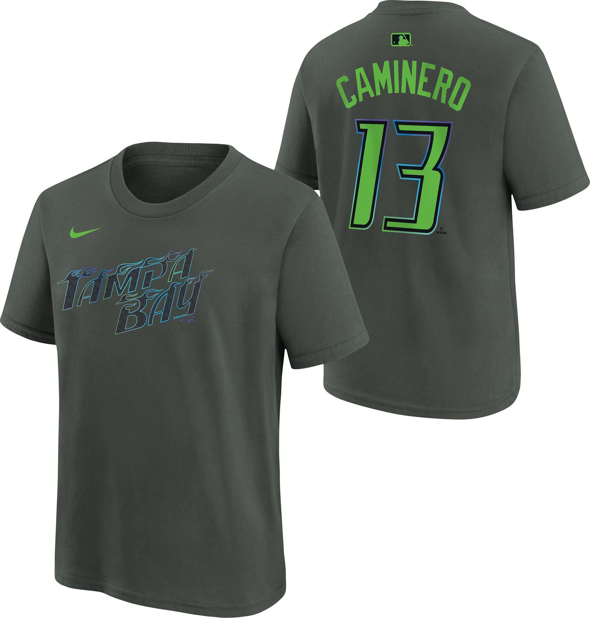 Nike Youth Tampa Bay Rays City Connect Junior Caminero #13 T-Shirt