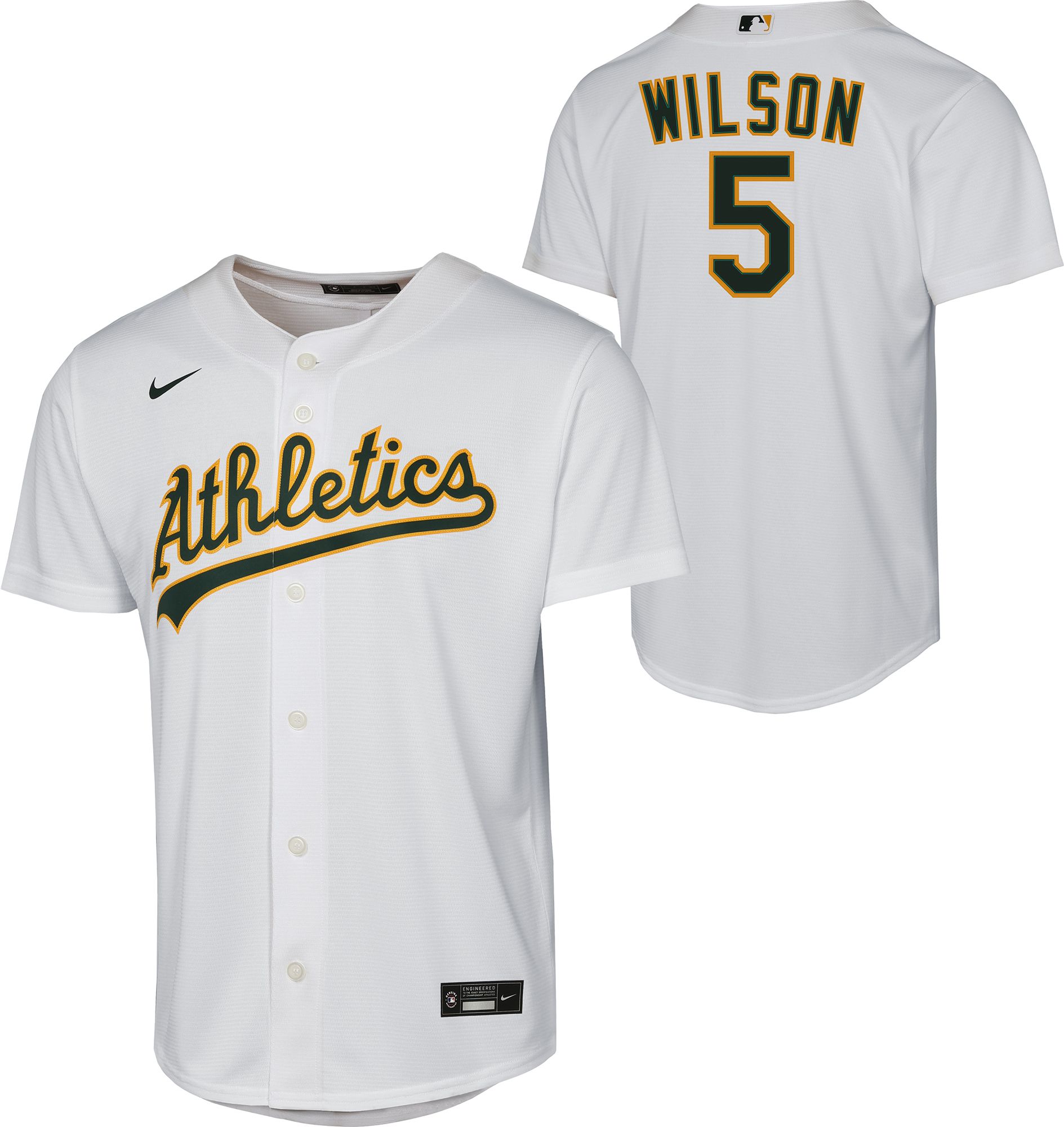 Nike Youth Athletics Jacob Wilson #5 White Home Replica Jersey