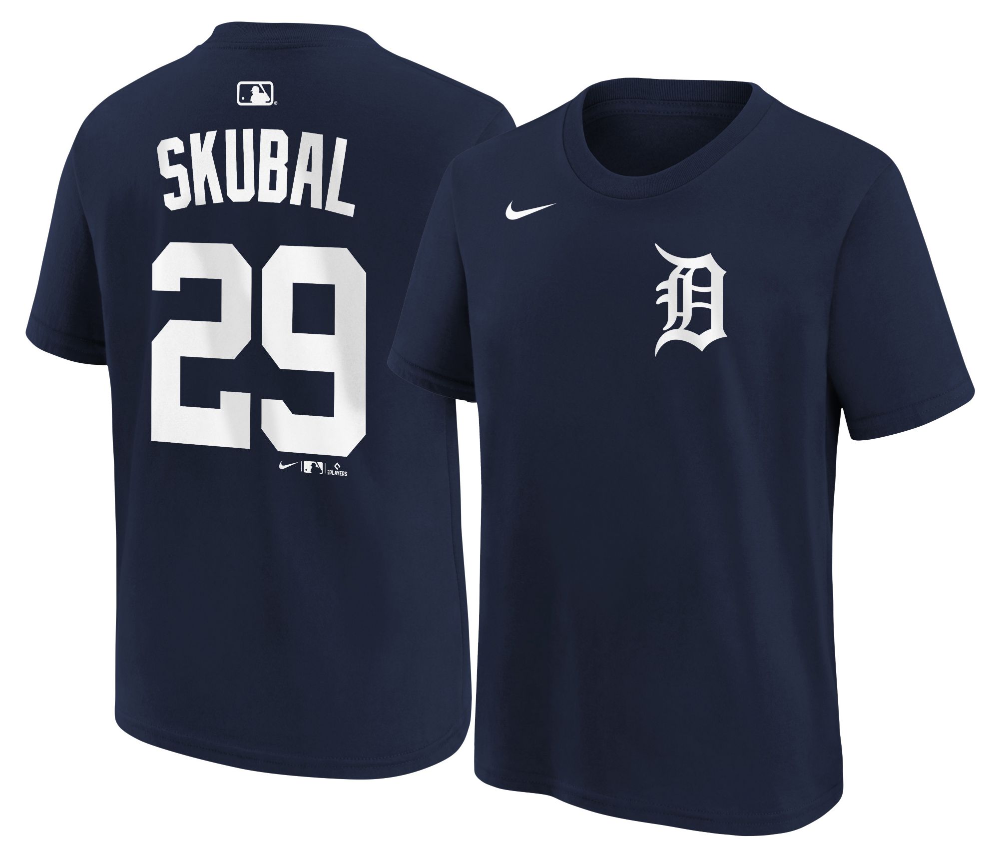 Nike Youth Detroit Tigers Navy Tarik Skubal #29 Home T-Shirt