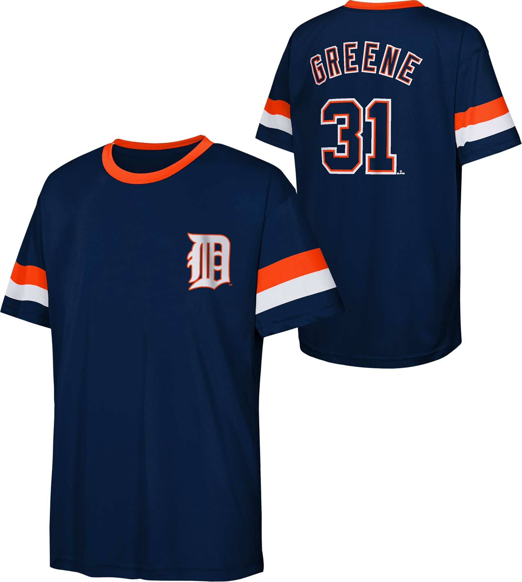 Nike Youth Detroit Tigers Team Color Riley Greene #31 Triple Sublimation T-Shirt