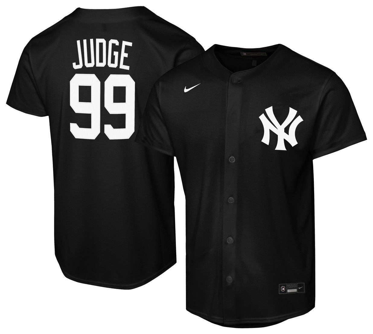 Nike Youth New York Yankees Aaron Judge #99 Black Replica Cool Base Jersey