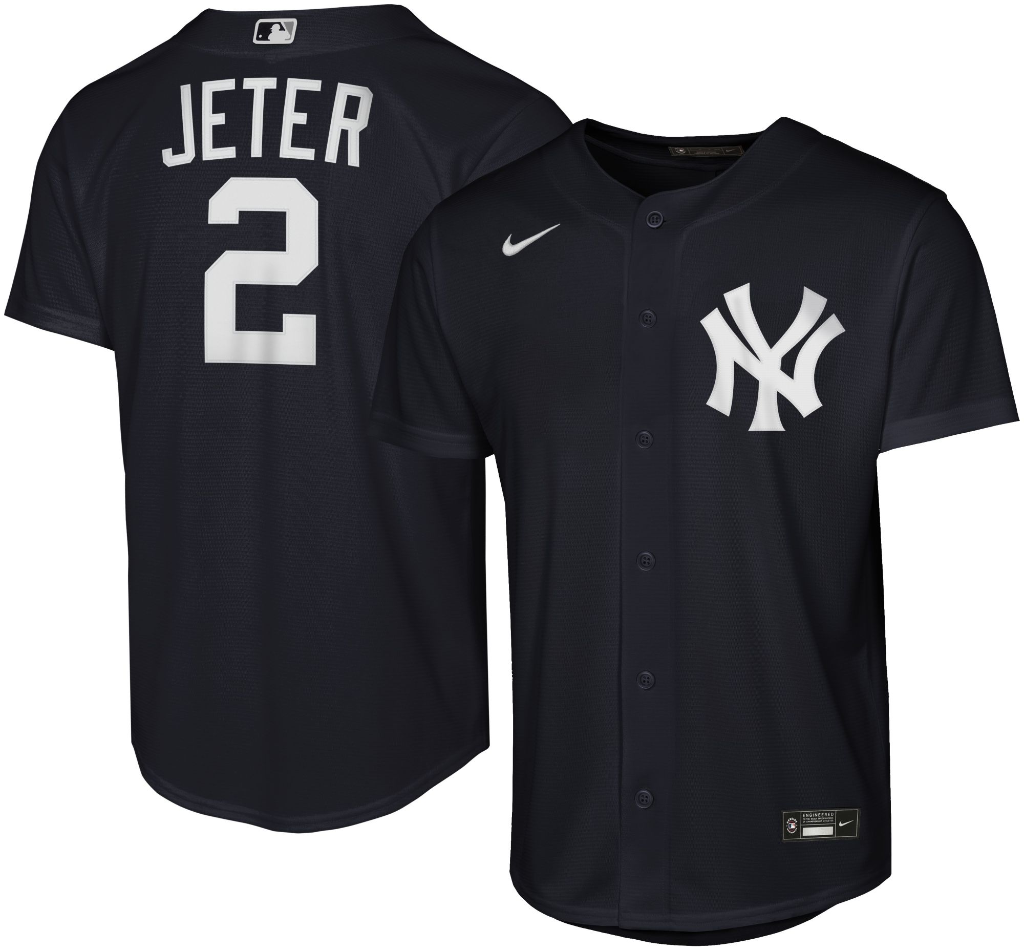 Nike Youth New York Yankees Blue Derek Jeter #2 Alternate Baseline Jersey
