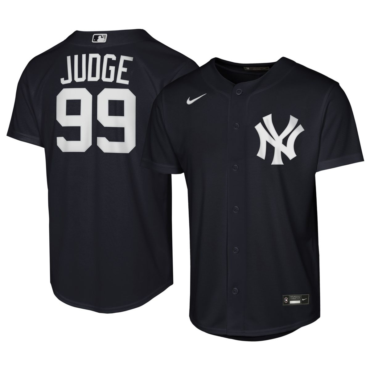 Aaron Judge 99番 サインデザイン ベースボールシャツ MLB Adult New York Yankees Navy Aaron Judge #99 Big and Tall T