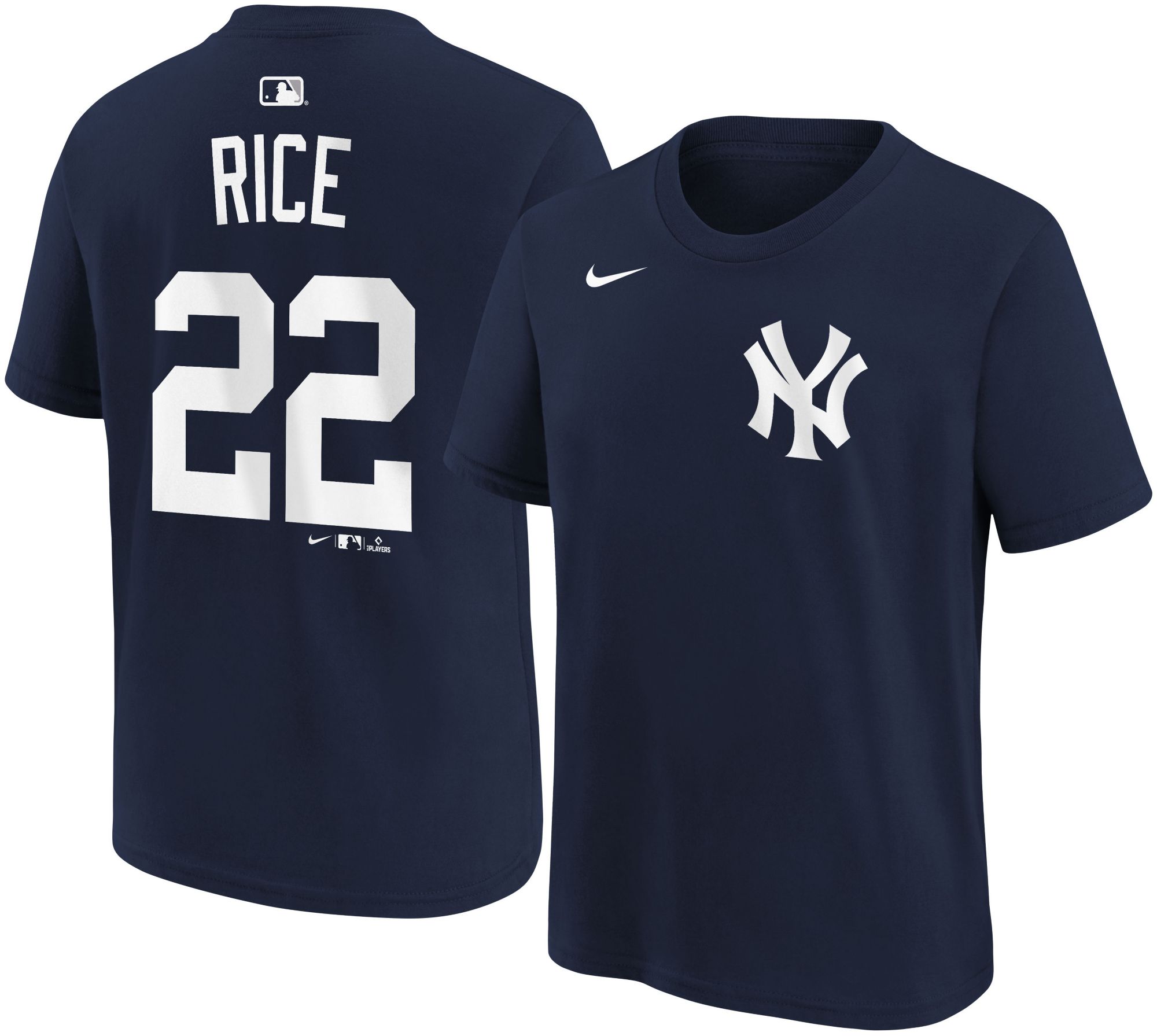 Nike Youth New York Yankees Ben Rice #22 Navy Home T-Shirt
