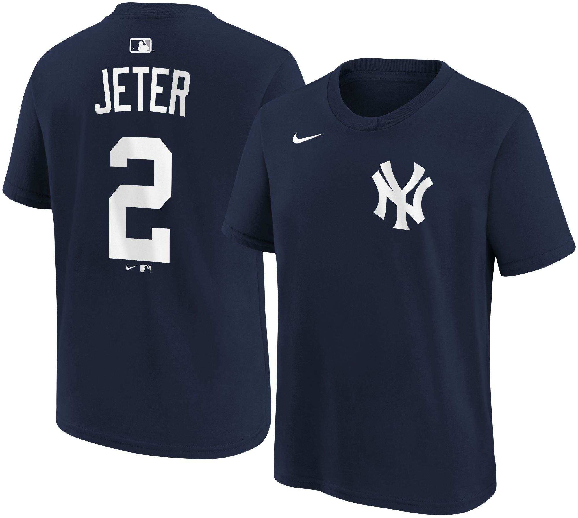 Nike Youth New York Yankees Derek Jeter #2 Navy Home T-Shirt