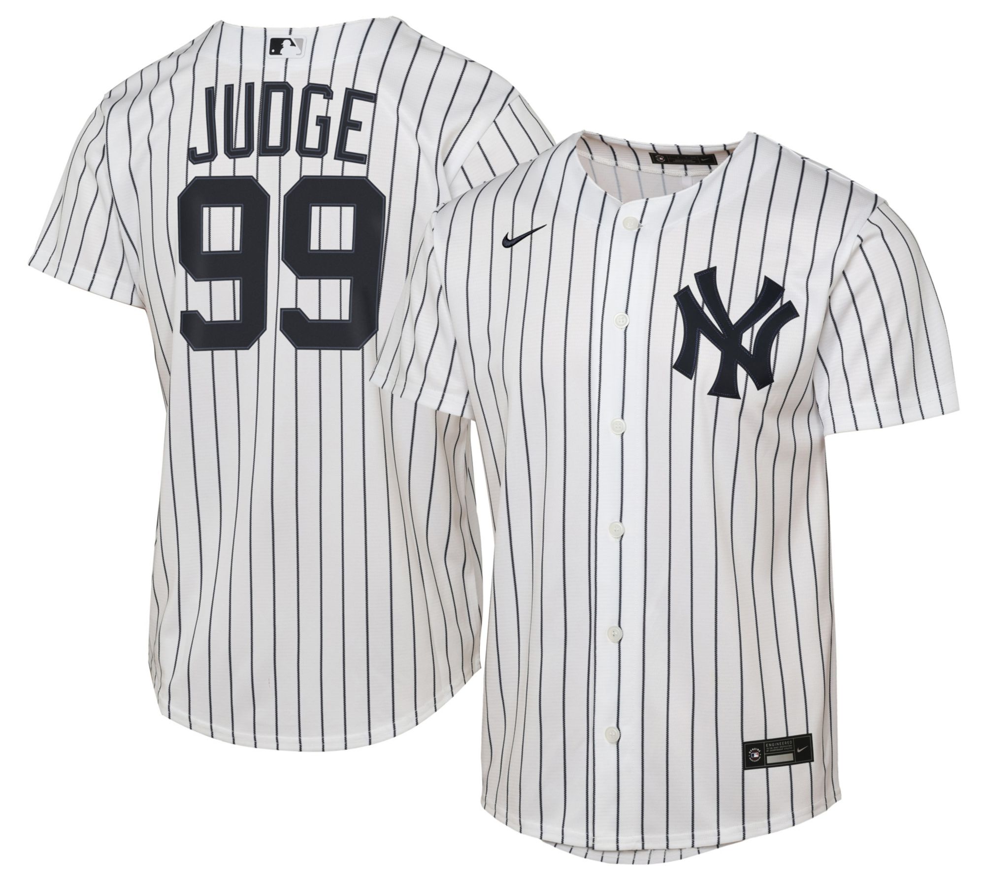 Nike Youth New York Yankees Aaron Judge #99 White Home Replica Jersey