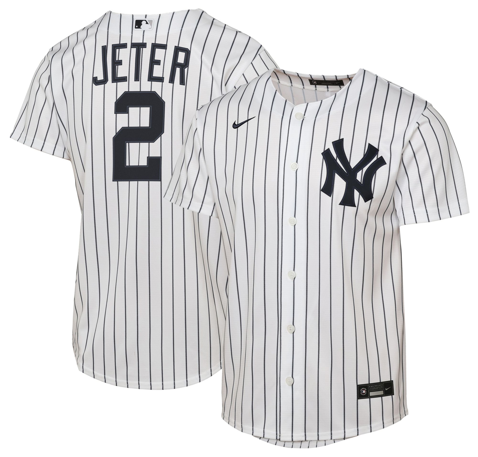 Nike Youth New York Yankees Derek Jeter #2 White Home Replica Jersey