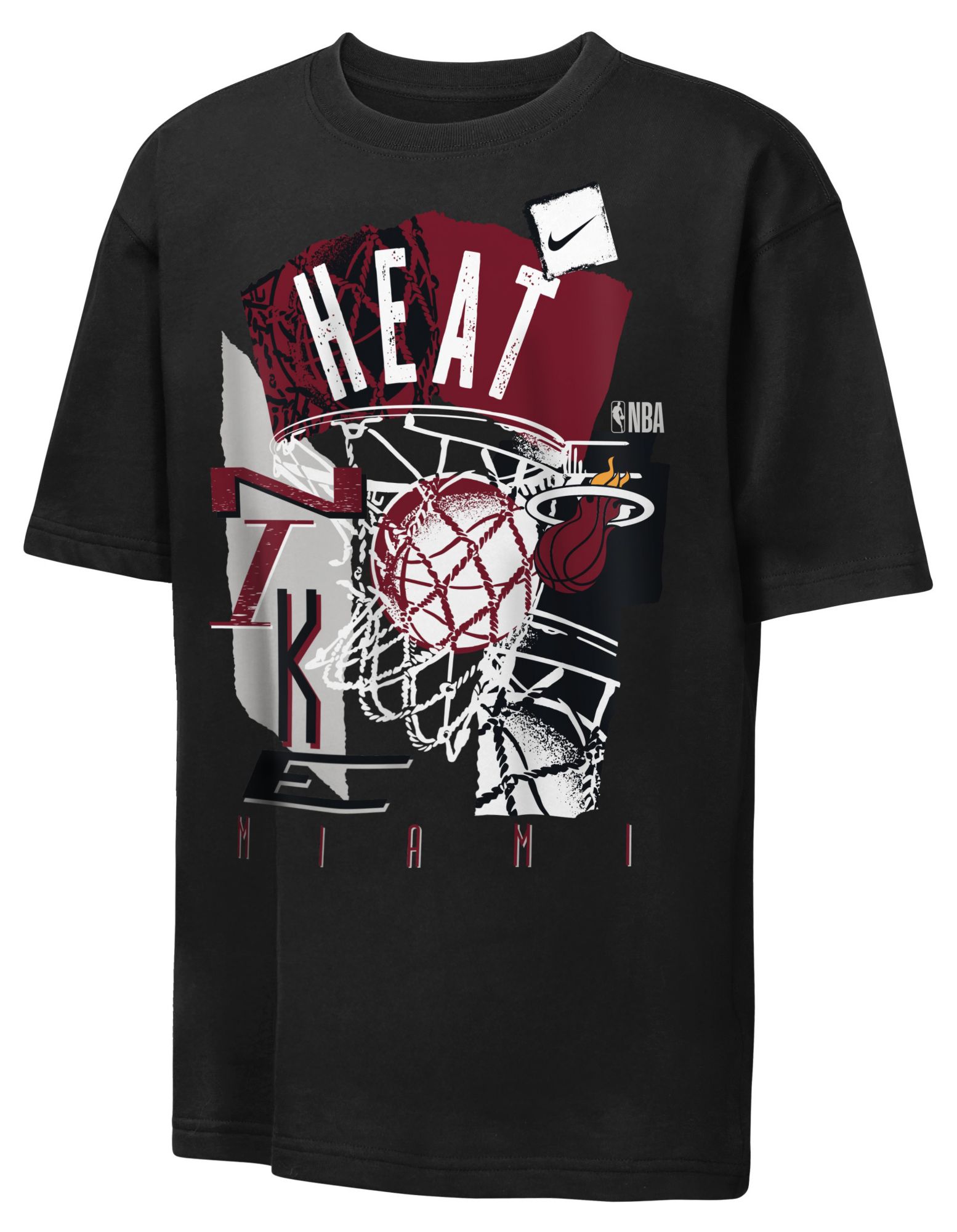 Nike Youth Miami Heat Black Vintage T-Shirt