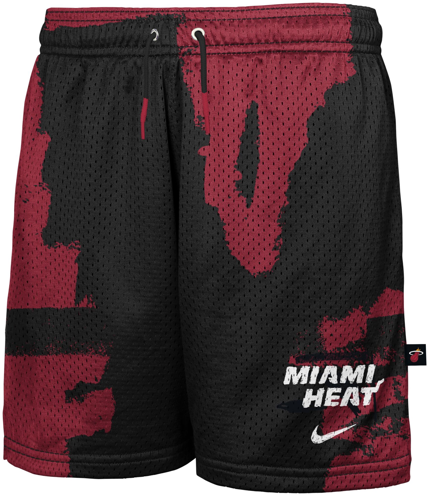 Nike Youth Miami Heat Wordmark Red Practice Shorts