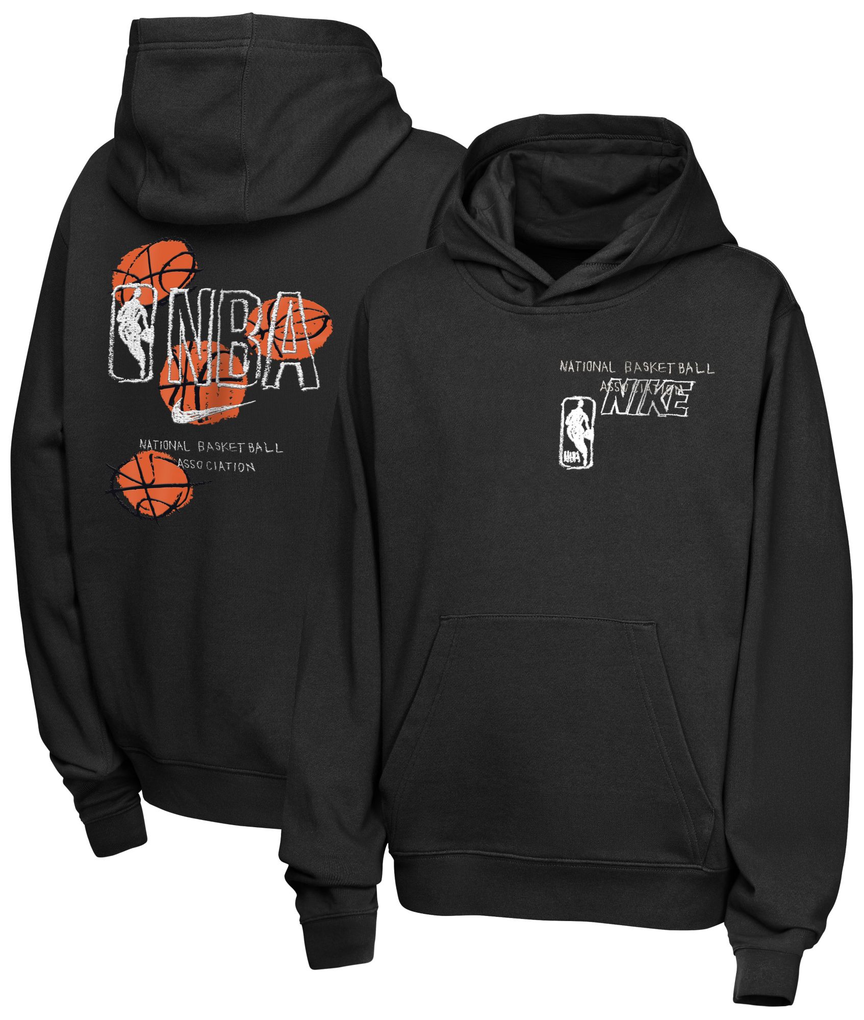 Nike Youth NBA Black Graphic Club Hoodie