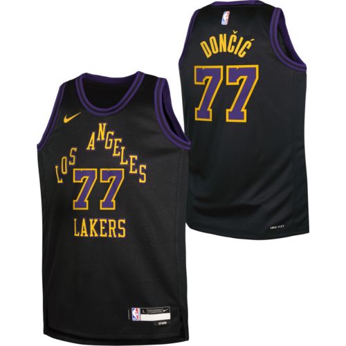 Nike Youth Los Angeles Lakers Luka Doncic #77 Yellow Swingman Icon