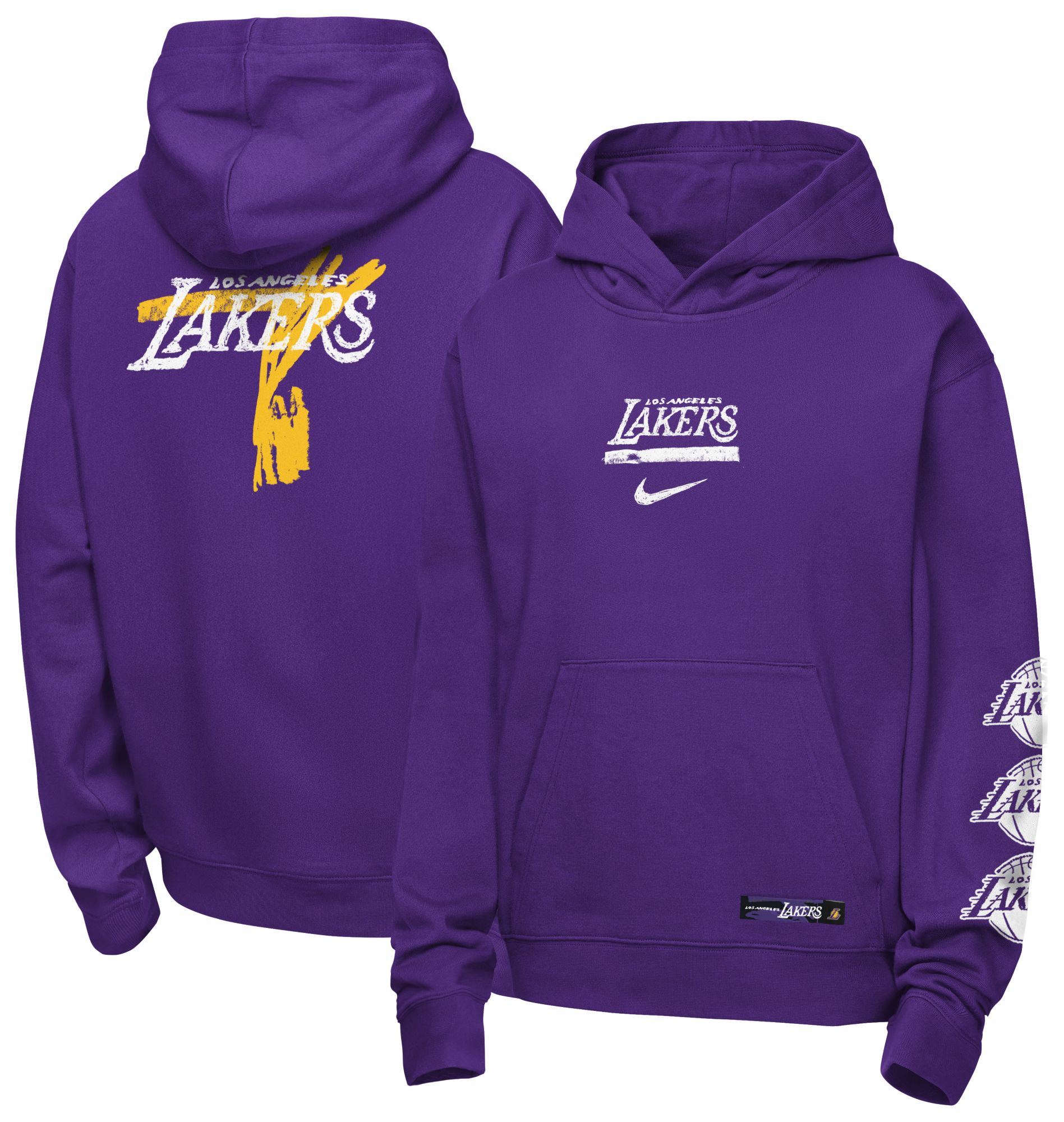 Nike Youth Los Angeles Lakers Purple Graphic Club Hoodie