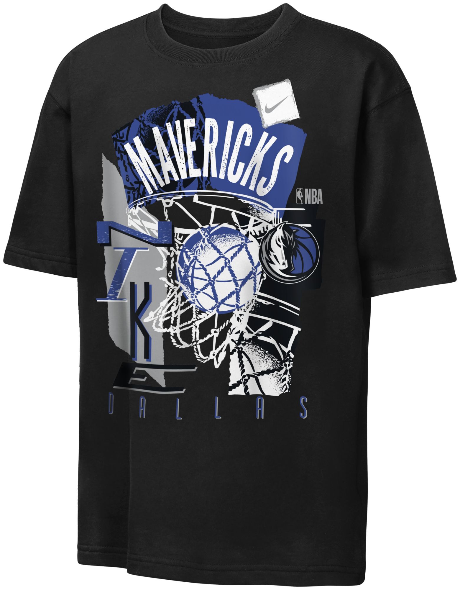 Nike Youth Dallas Mavericks Black Vintage T-Shirt