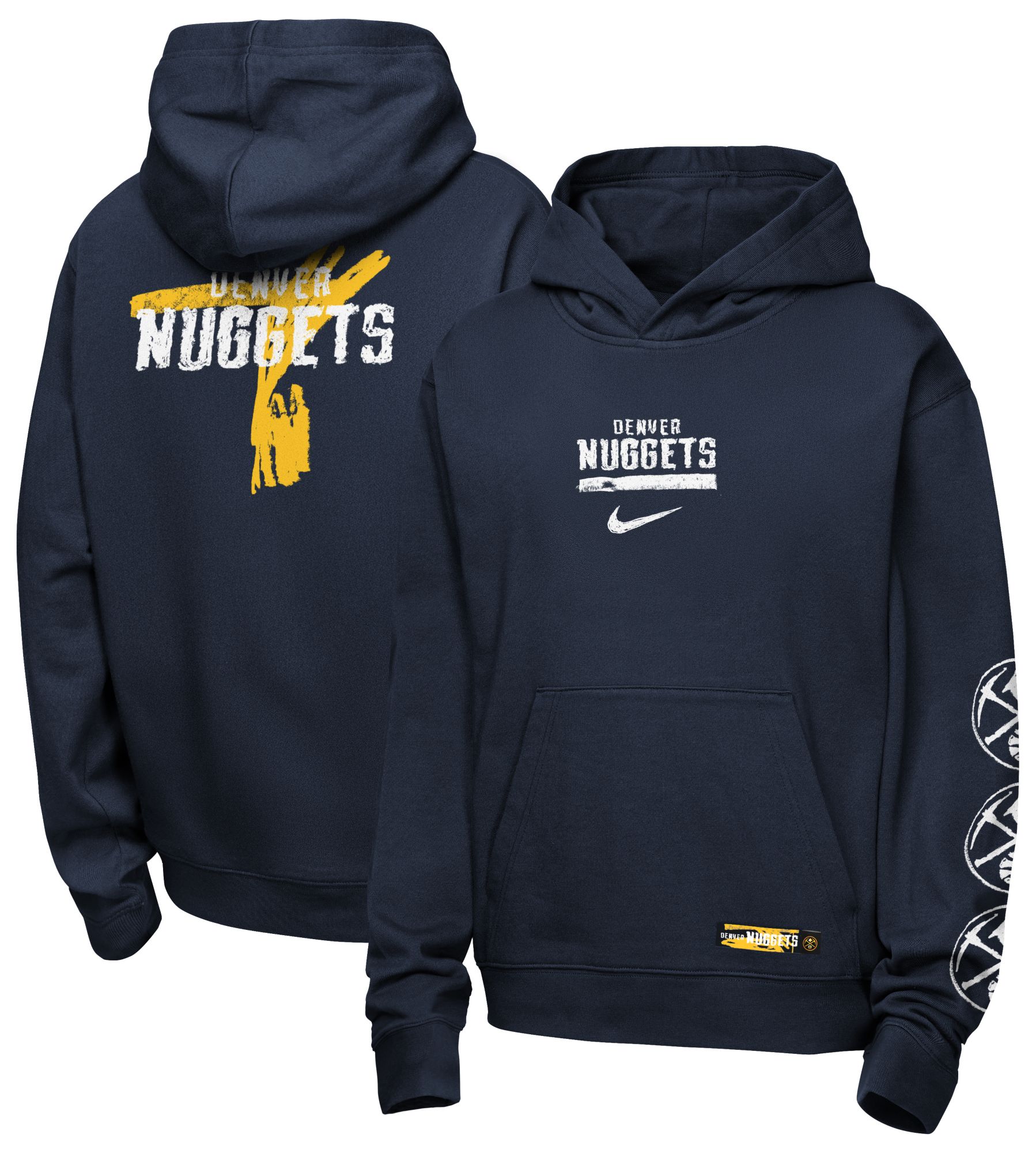 Nike Youth Denver Nuggets Navy Graphic Club Hoodie