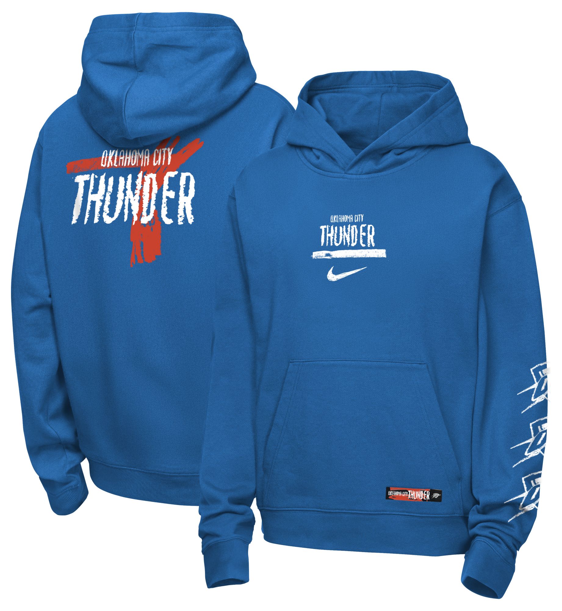 Nike Youth Oklahoma City Thunder Blue Graphic Club Hoodie