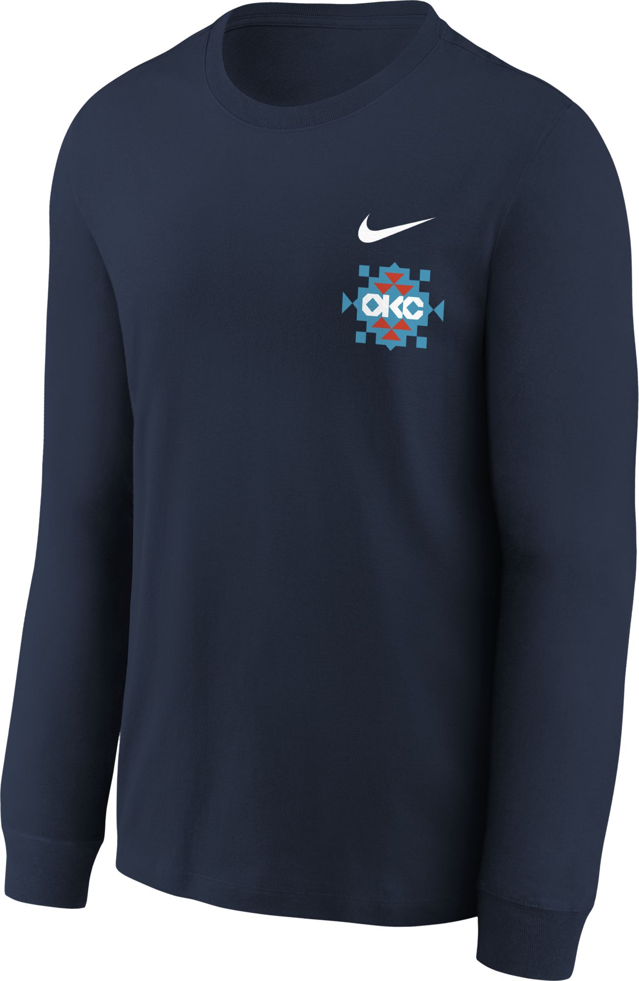 Nike Youth 2025-26 City Edition Oklahoma City Thunder Logo Long Sleeve Shirt