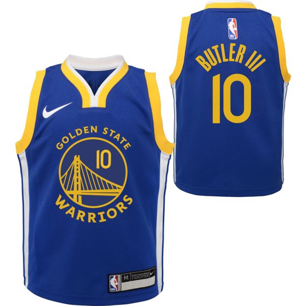 Nike Little Kids' Golden State Warriors Jimmy Butler #10 Blue Swingman Icon Jersey