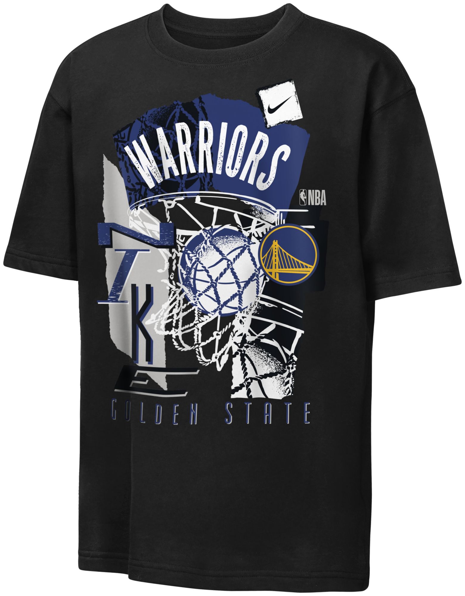 Nike Youth Golden State Warriors Black Vintage T-Shirt