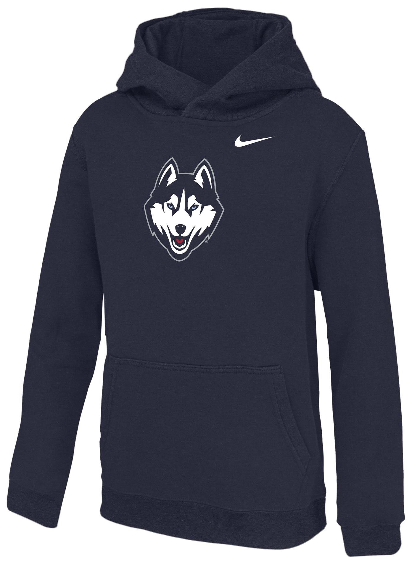 Nike Youth UConn Huskies Navy Club Fleece Pullover Hoodie