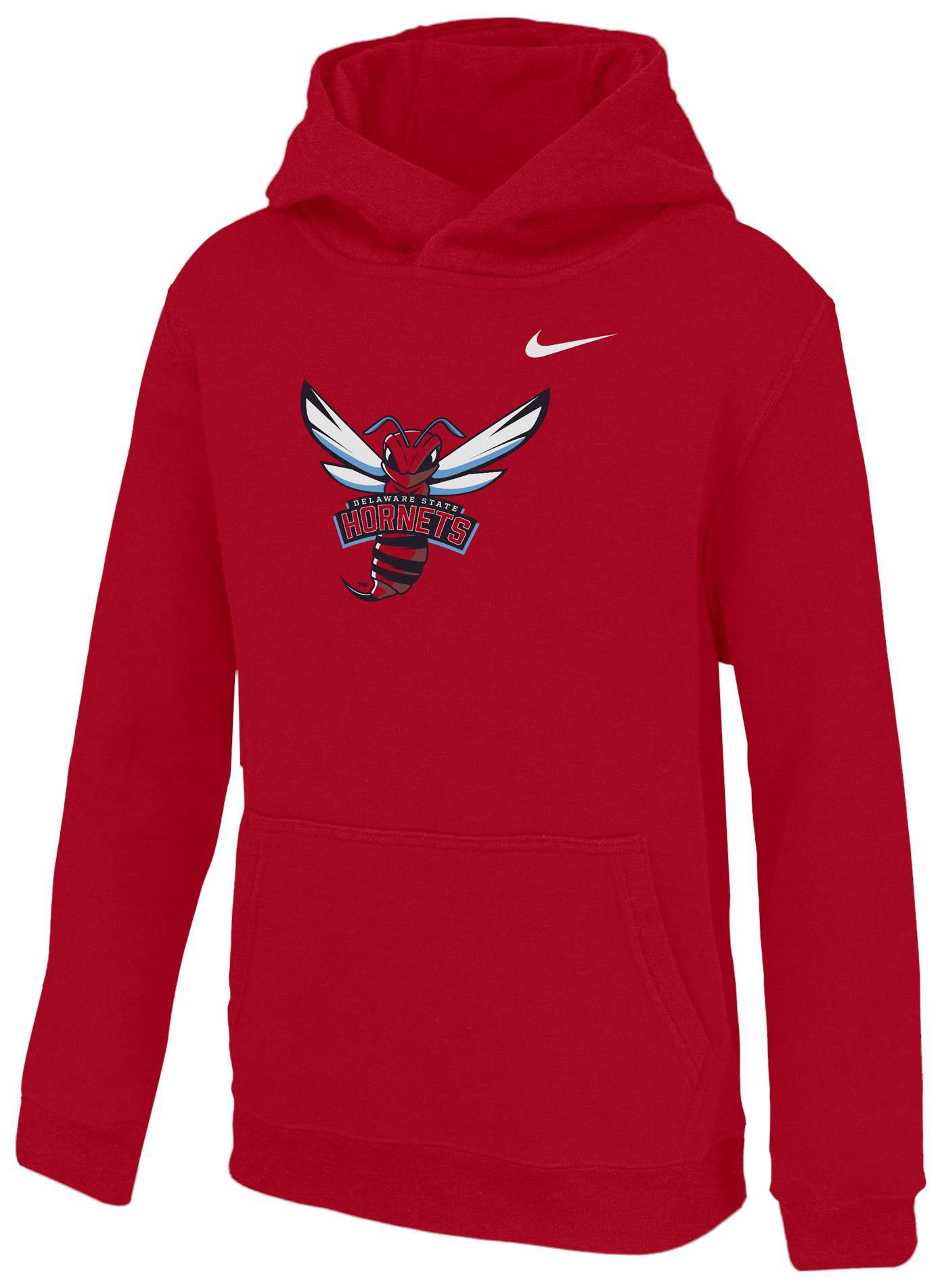 Nike Youth Delaware State Hornets Red Club Fleece Pullover Hoodie