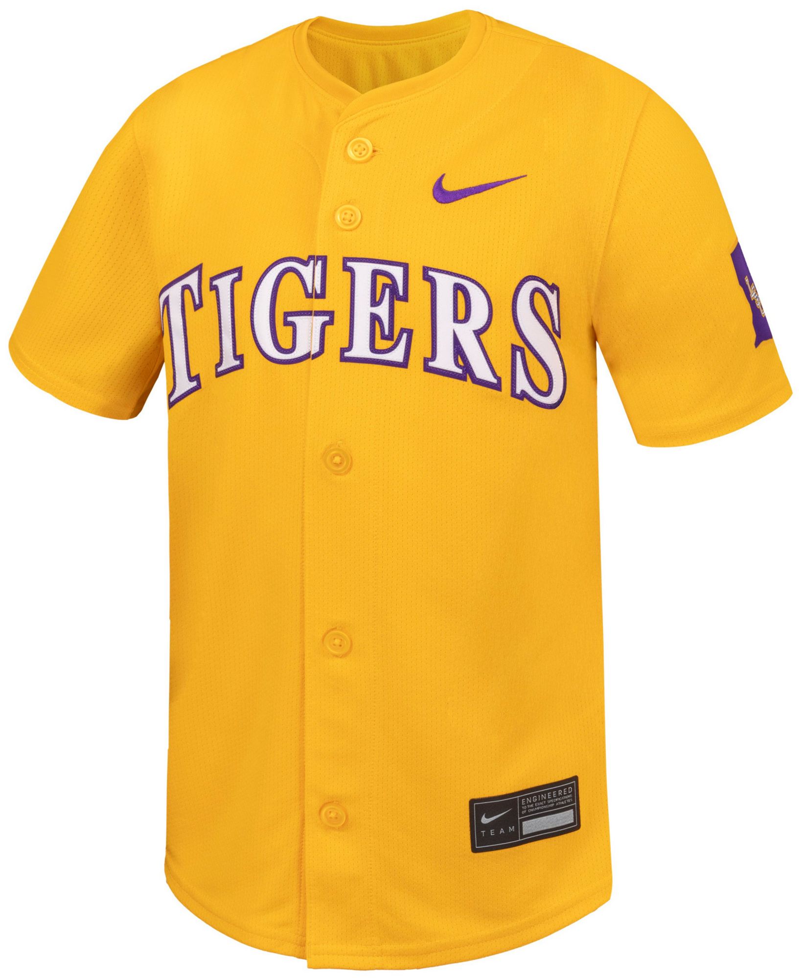 Nike Youth LSU Tigers Gold Replica Baseball Jersey