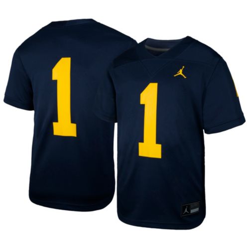 Jordan Youth Michigan Wolverines #1 Blue Game Football