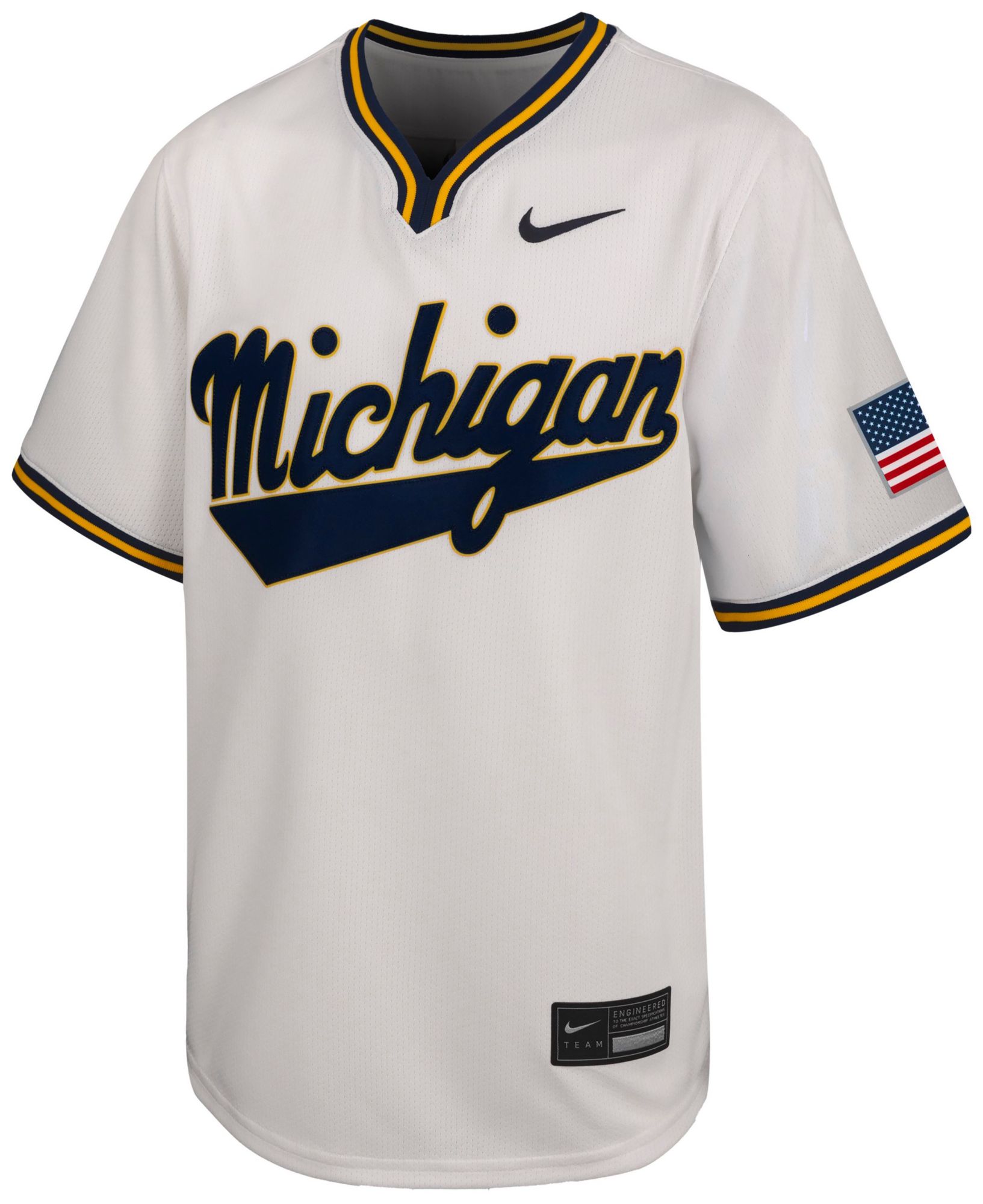 Nike Youth Michigan Wolverines White Replica Baseball Jersey