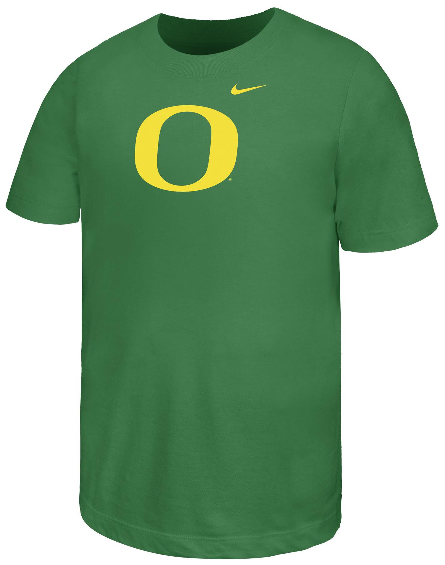 Nike Youth Oregon Ducks Green Core Cotton Primary Logo Short Sleeve T-Shirt