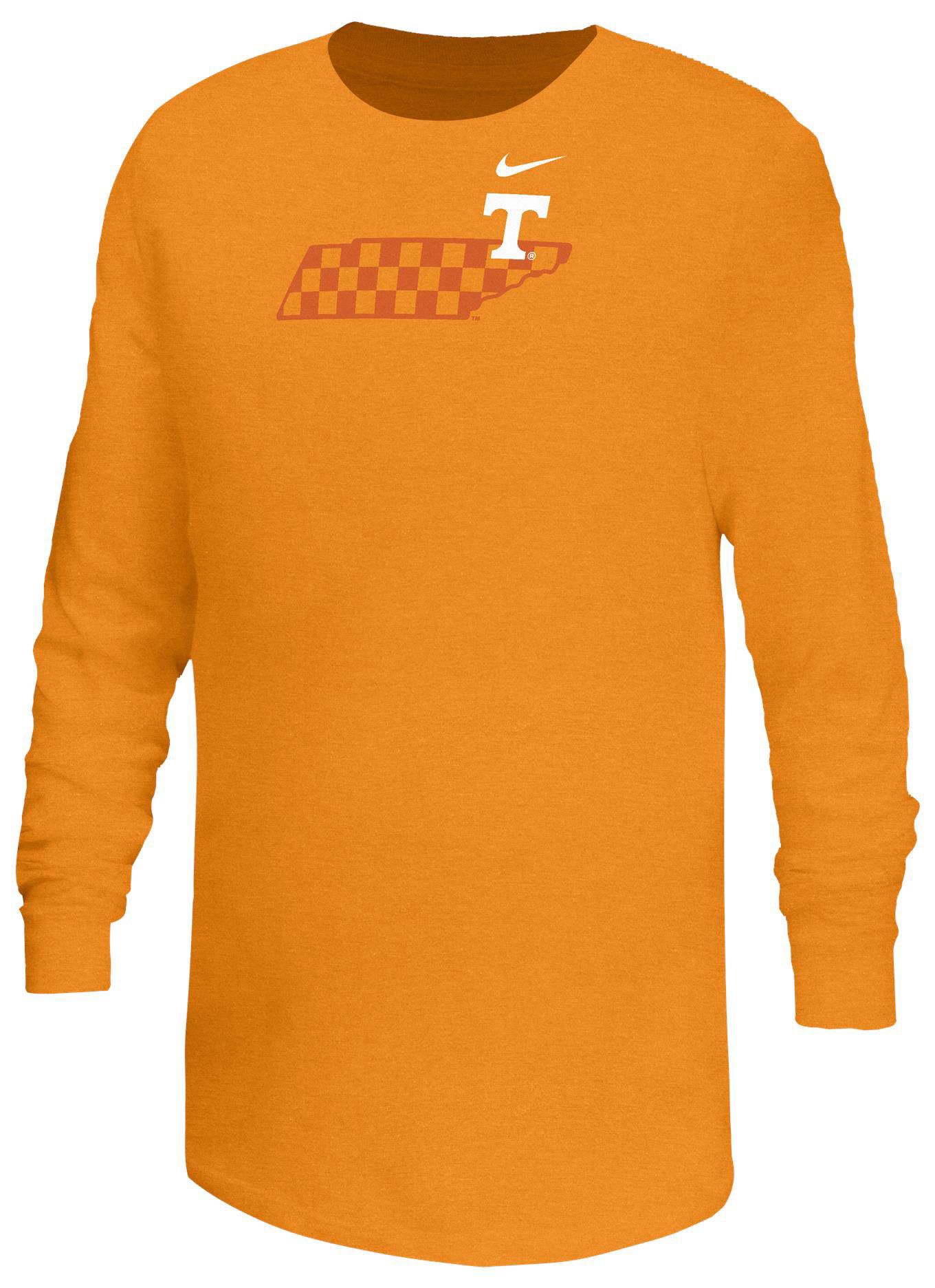 Nike Youth Tennessee Volunteers Orange Core Cotton Mascot Logo Long Sleeve T-Shirt