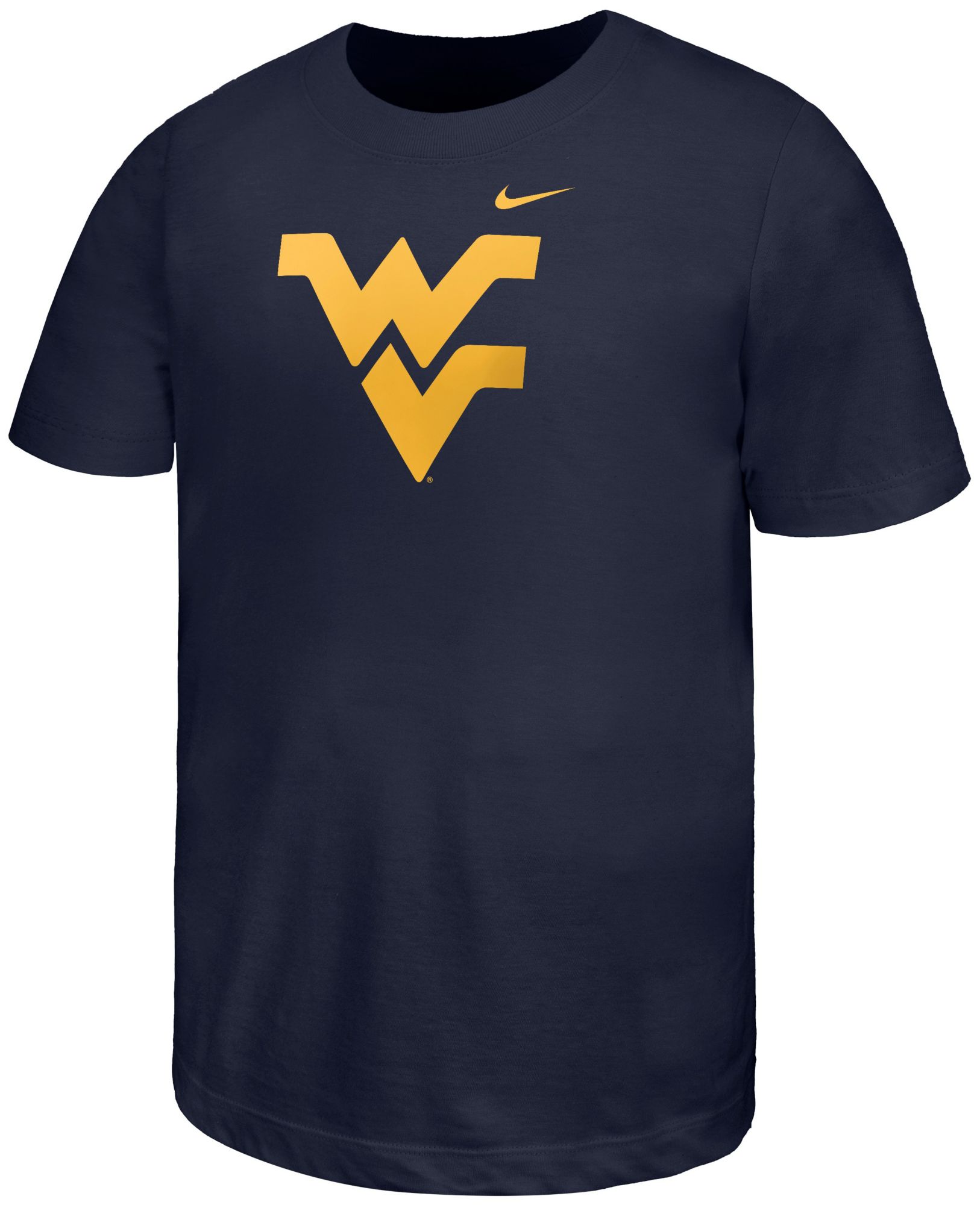 Nike Youth West Virginia Mountaineers Navy Core Cotton Primary Logo Short Sleeve T-Shirt