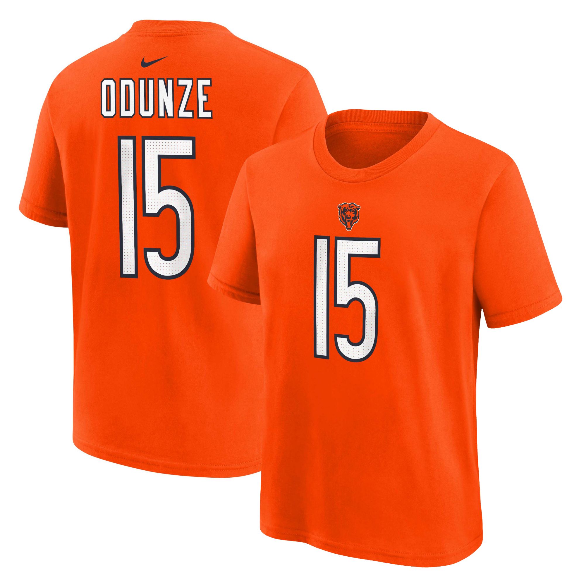 Nike Youth Chicago Bears Rome Odunze #15 University Orange T-Shirt