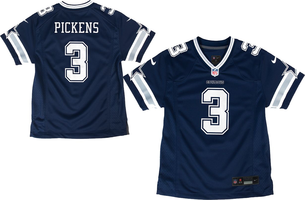 Nike Youth Dallas Cowboys George Pickens #3 Navy Game Jersey