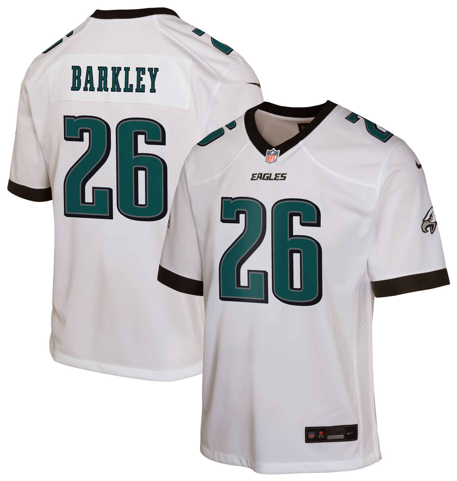 Nike Youth Philadelphia Eagles Saquon Barkley #26 White Game Jersey