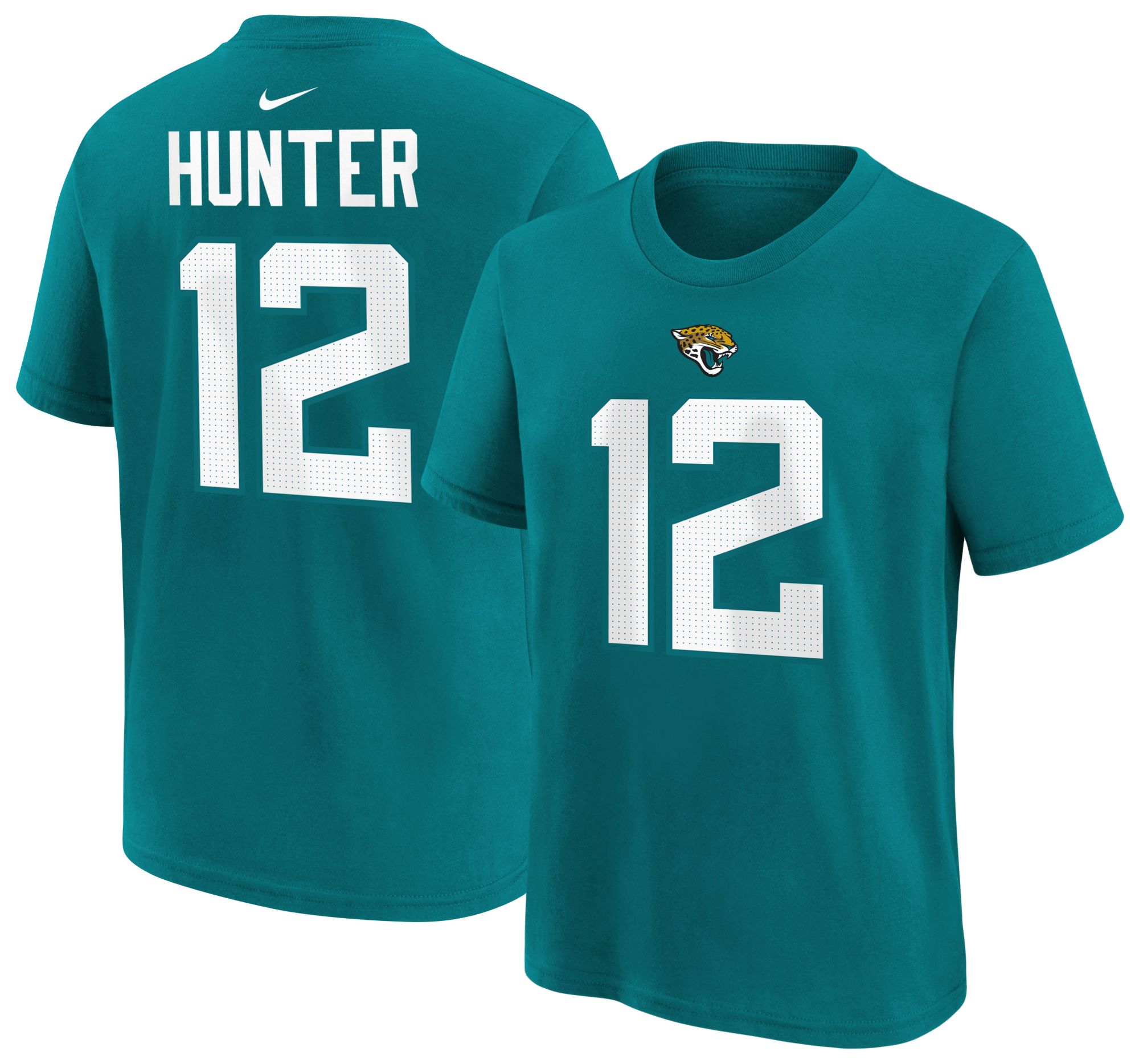 Nike Youth Jacksonville Jaguars Travis Hunter #12 Teal T-Shirt