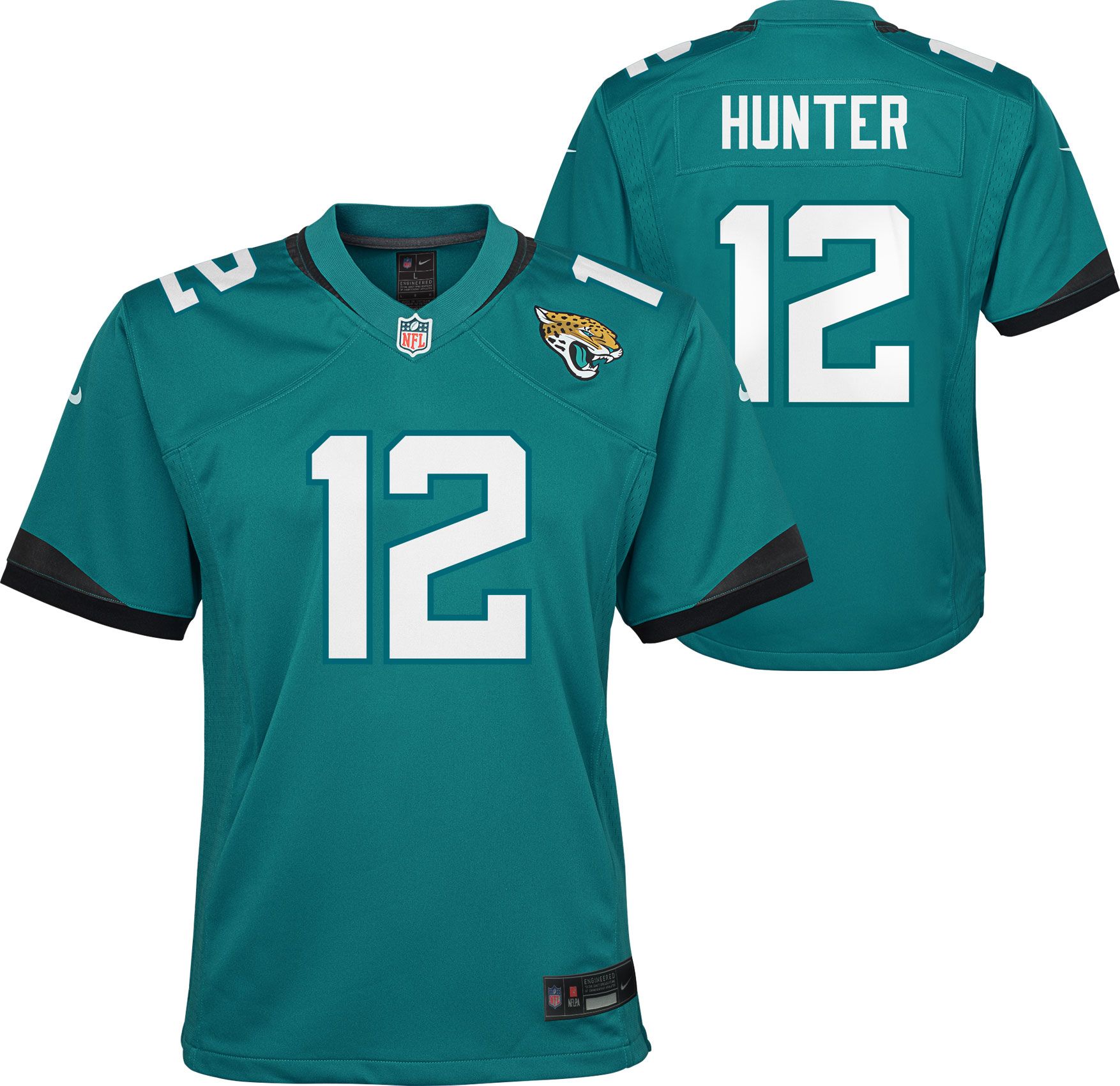 Nike Youth Jacksonville Jaguars Travis Hunter #12 Teal Alternate Game Jersey