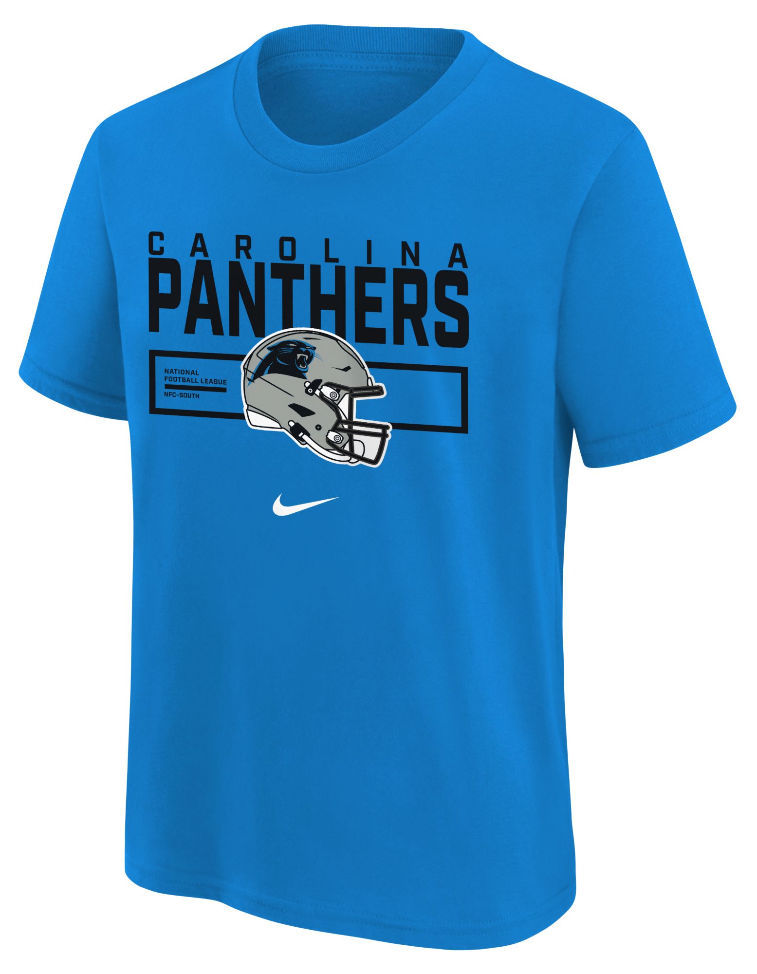 Nike Youth Carolina Panthers Neptune Blue Helmet Essential T-Shirt