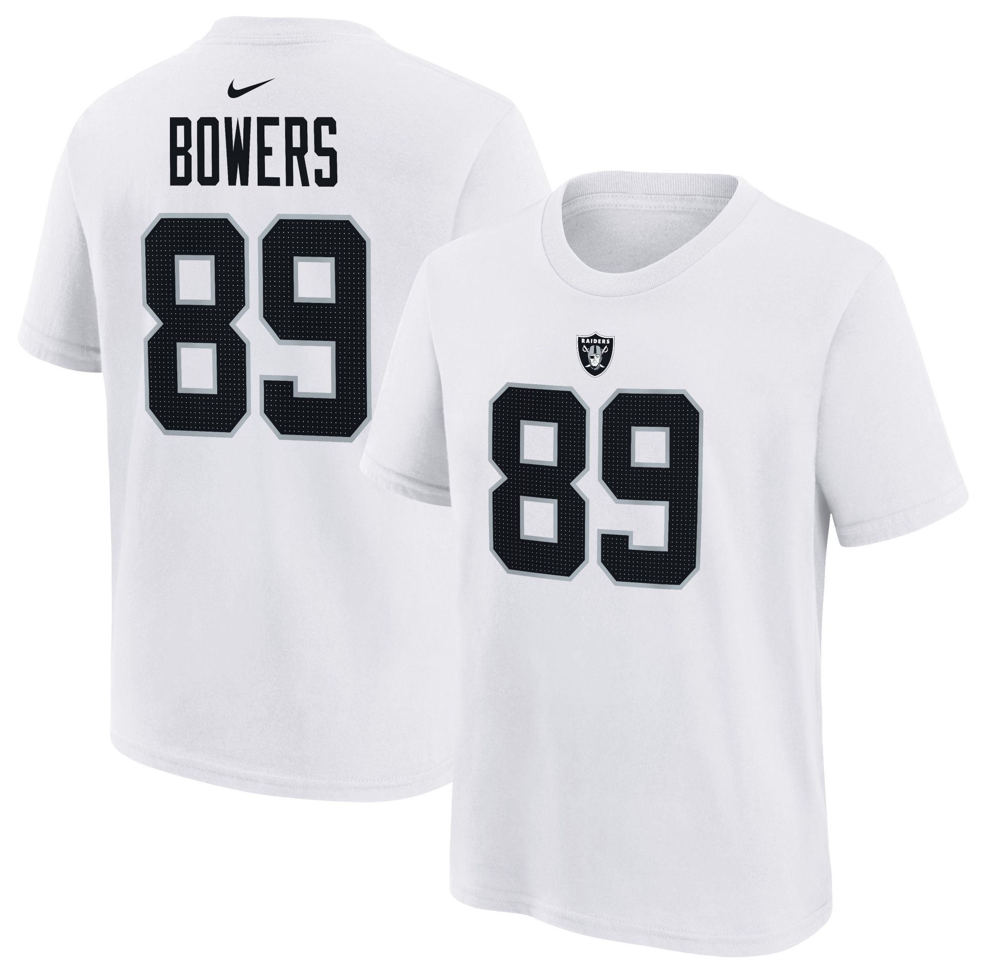 Nike Youth Las Vegas Raiders Brock Bowers #89 White T-Shirt